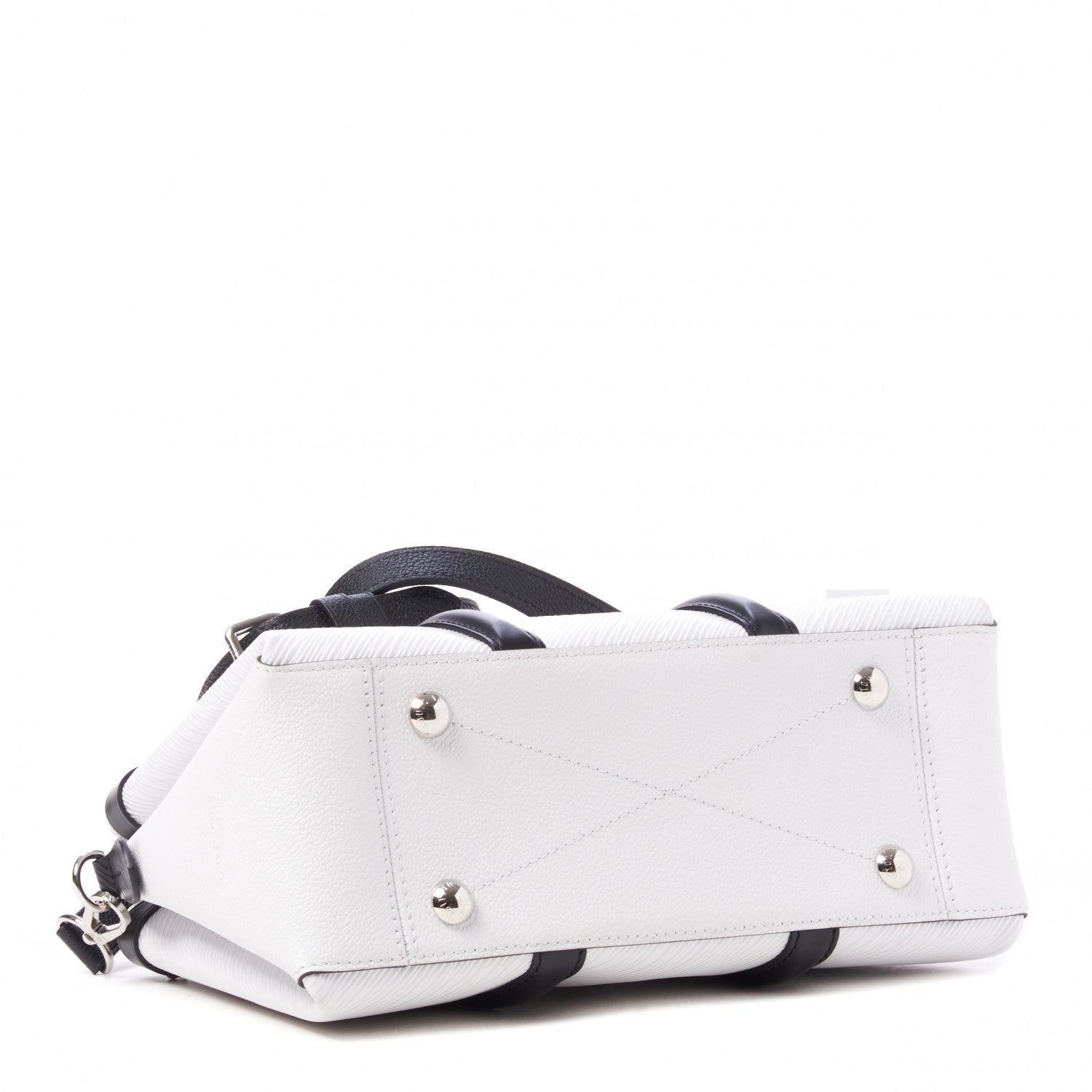 LOUIS VUITTON EPI SOUFFLOT BB BAG-OPTIC WHITE BLACK