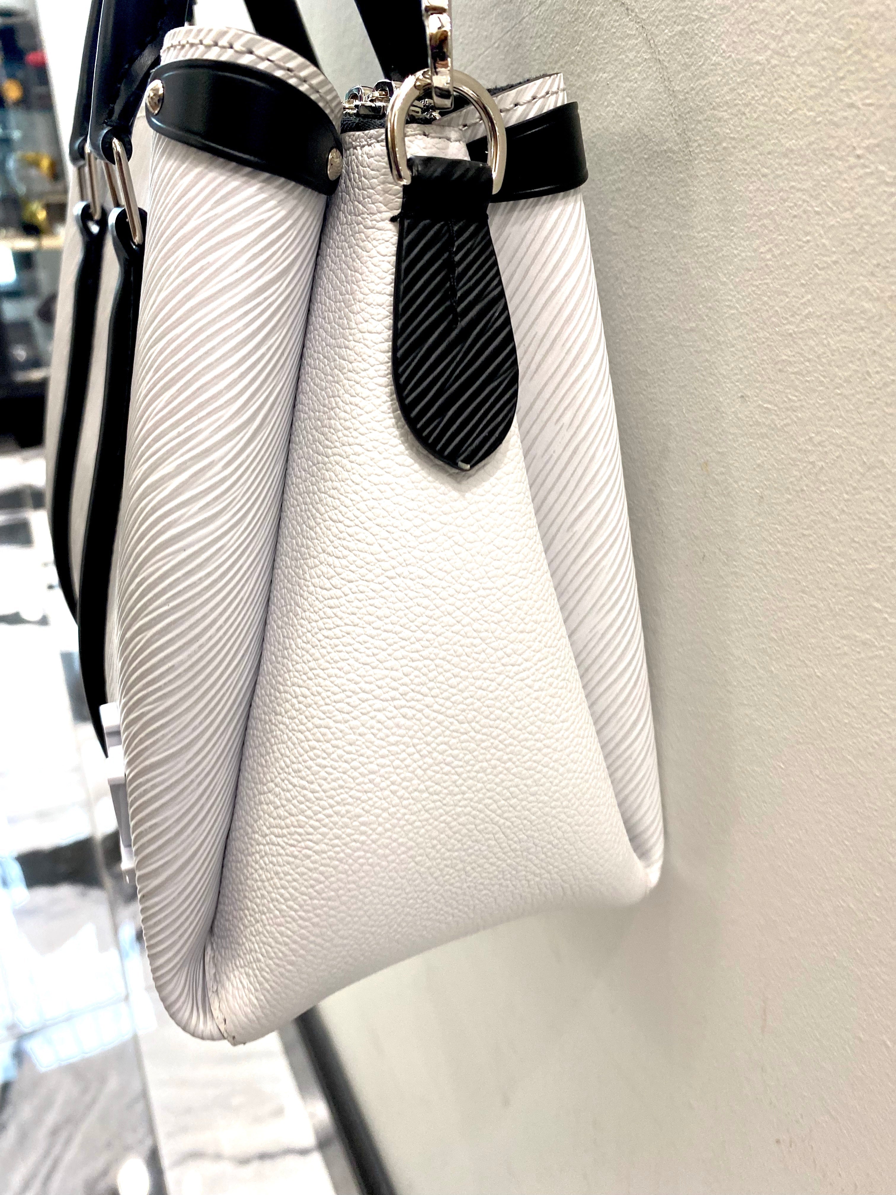 LOUIS VUITTON EPI SOUFFLOT BB BAG-OPTIC WHITE BLACK