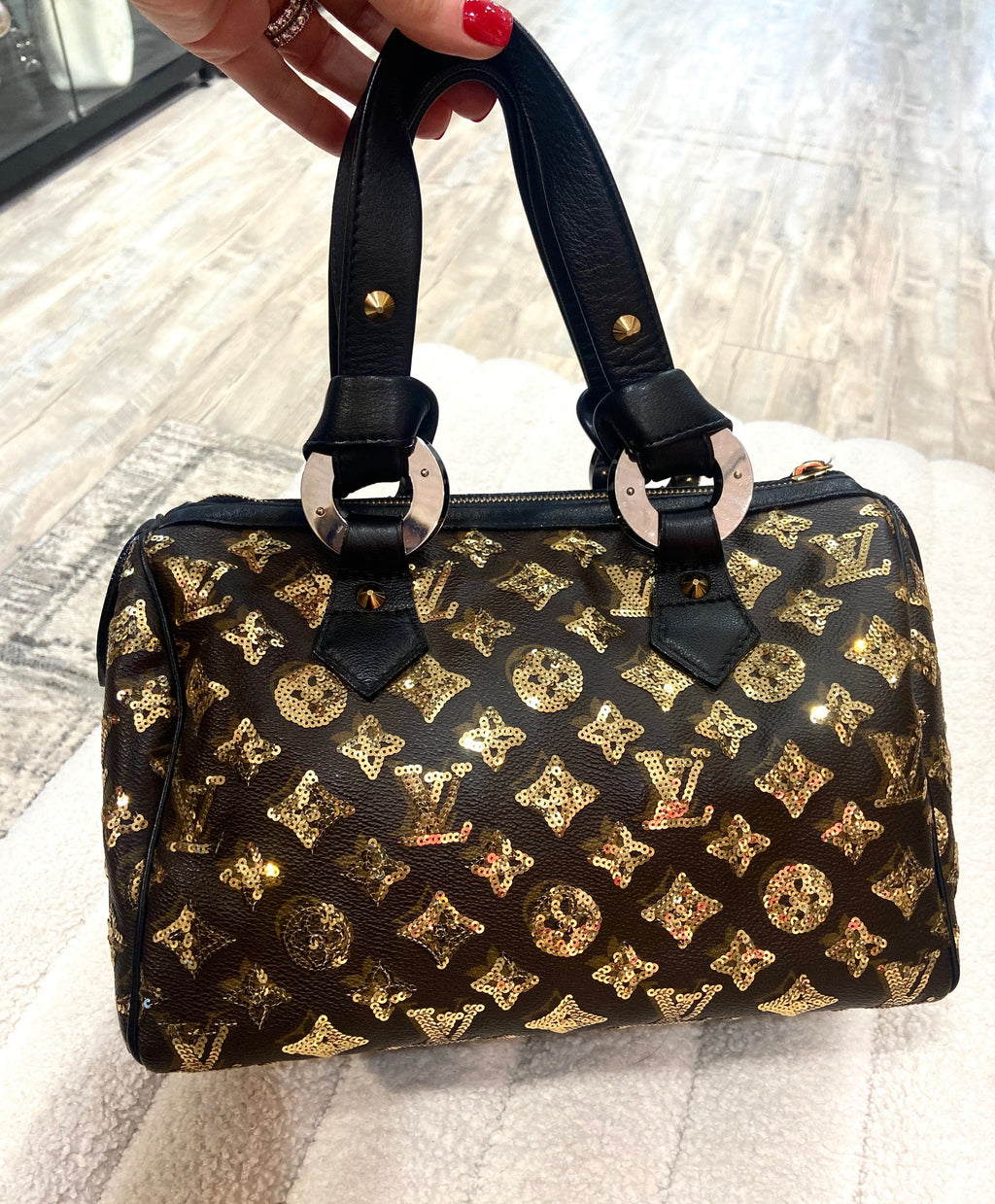 LOUIS VUITTON GOLD MONOGRAM ECLIPSE LIMITED EDITION SPEEDY 30