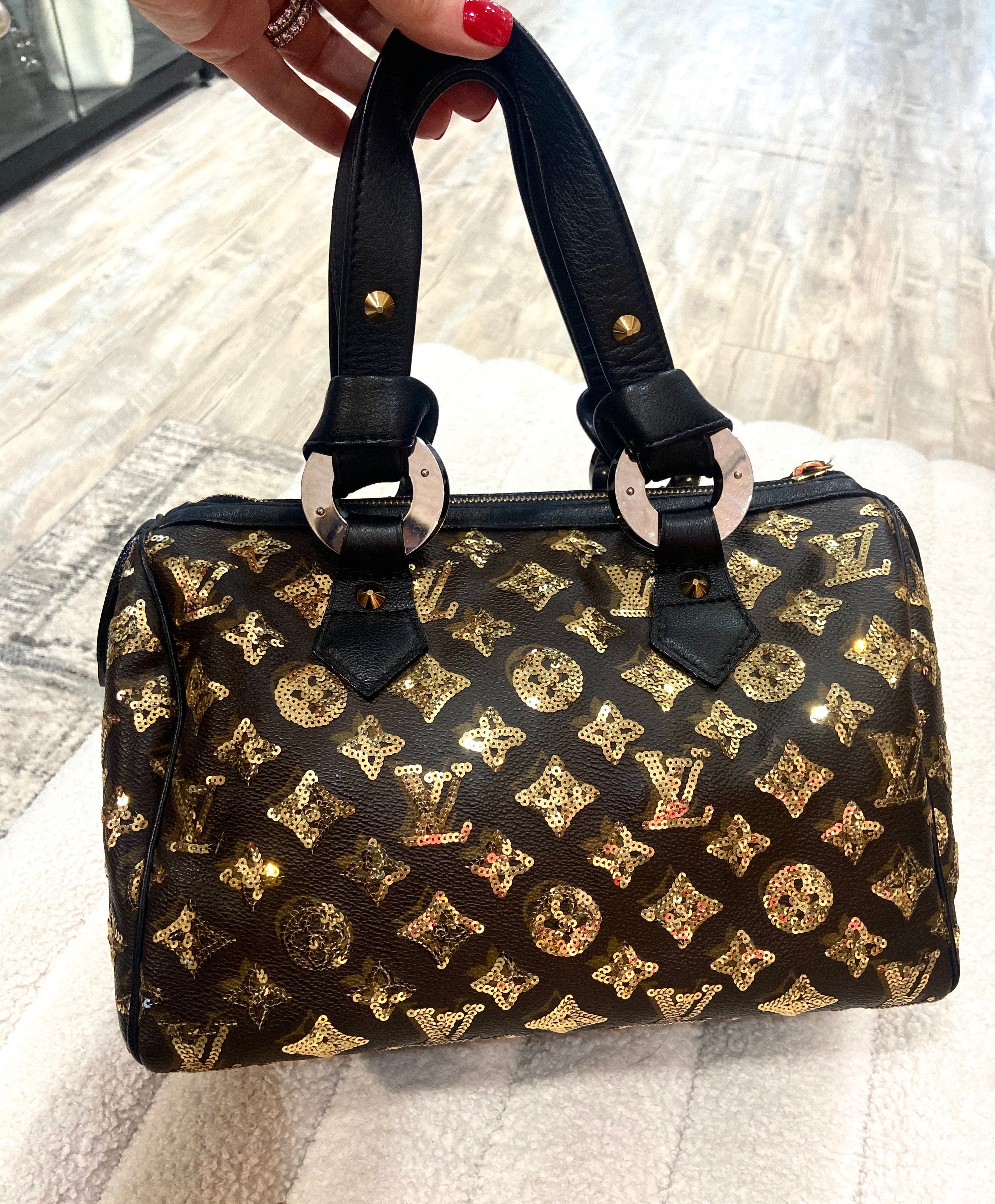 LOUIS VUITTON GOLD MONOGRAM ECLIPSE LIMITED EDITION SPEEDY 30