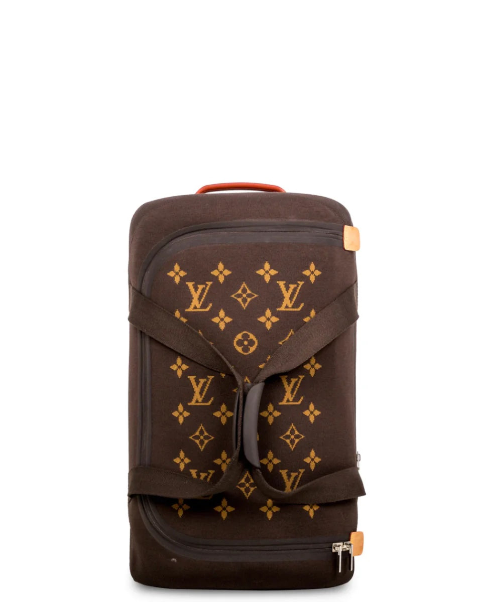 LOUIS VUITTON MONOGRAM JACQUARD KNIT HORIZON SOFT DUFFLE 55 BAG