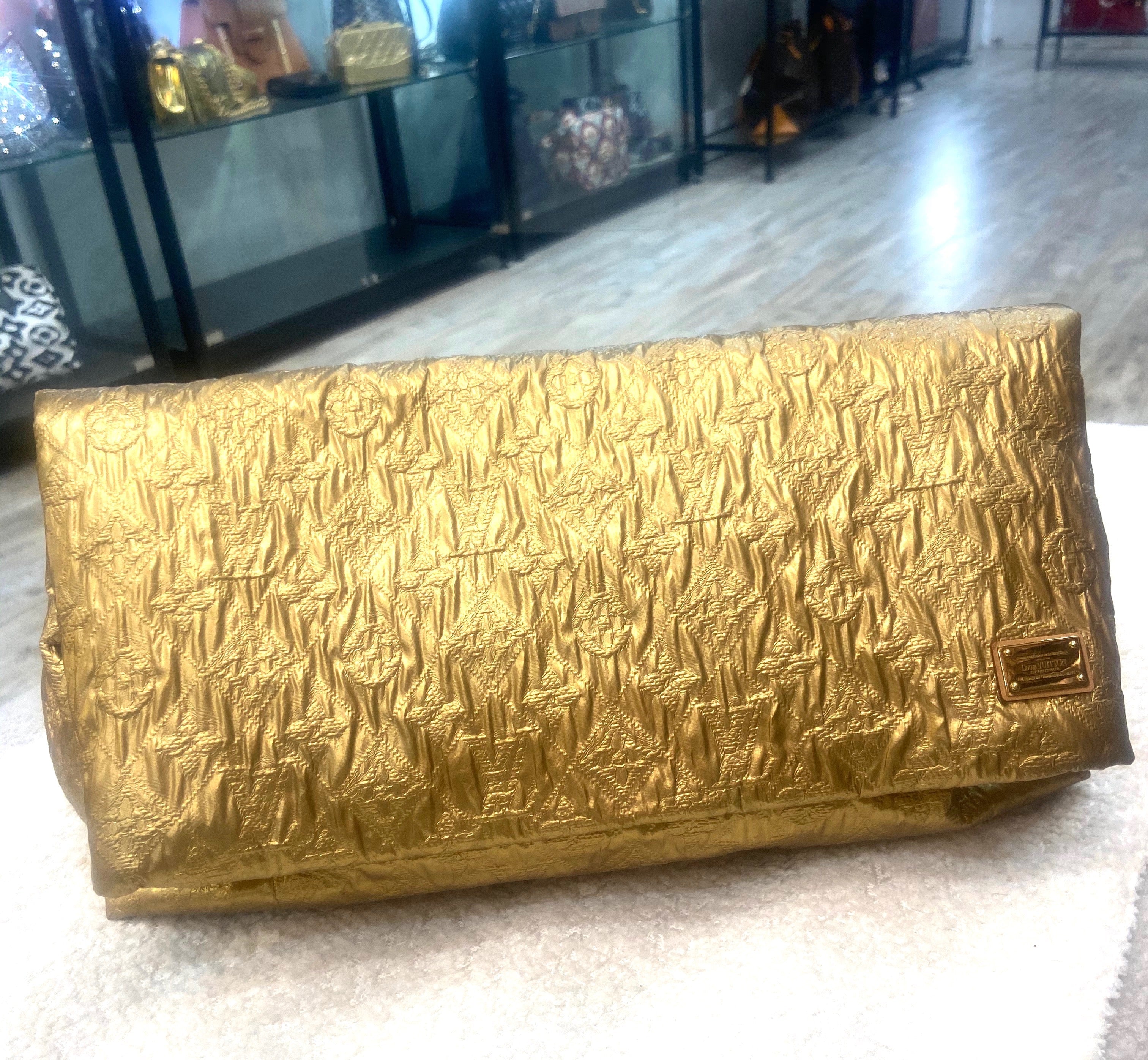 LOUIS VUITTON JACQUARD QUILTED MONOGRAM LIMELIGHT FOLD-OVER CLUTCH BAG