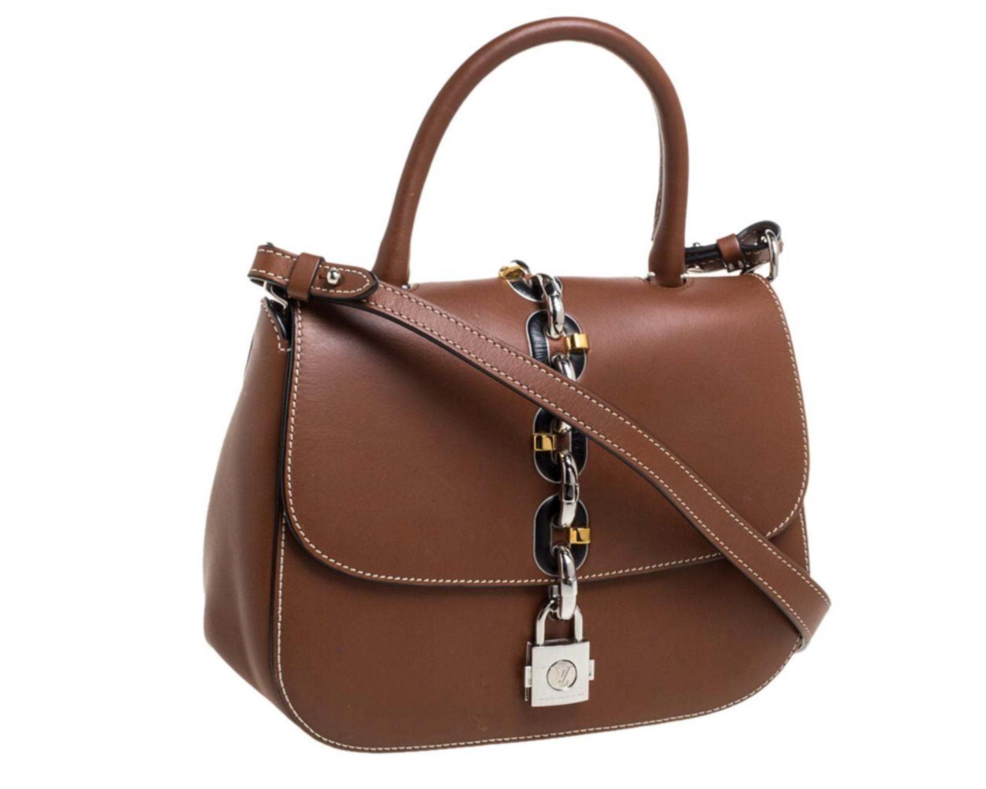 LOUIS VUITTON LEATHER CHAIN IT PM BAG