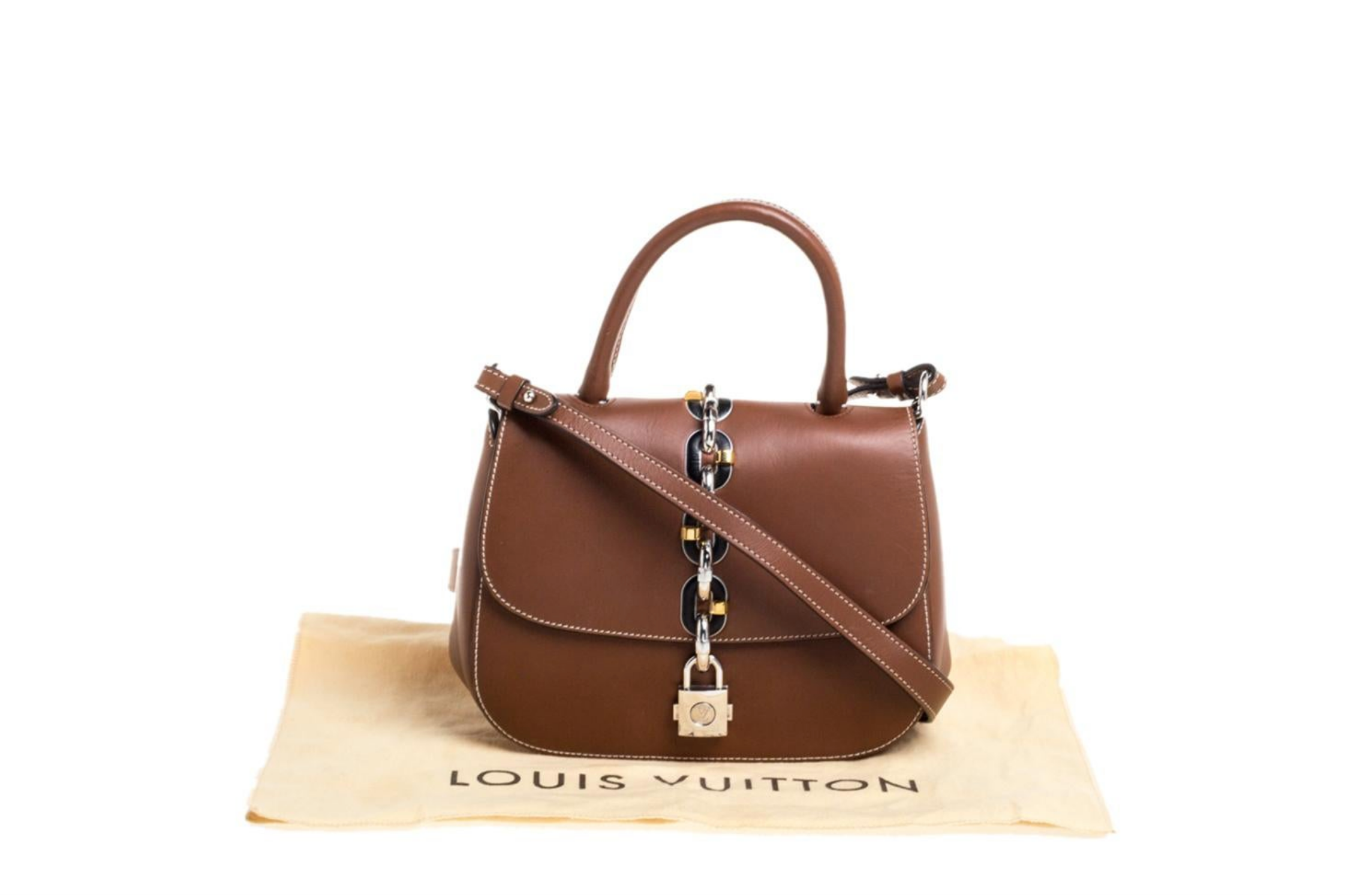 LOUIS VUITTON LEATHER CHAIN IT PM BAG