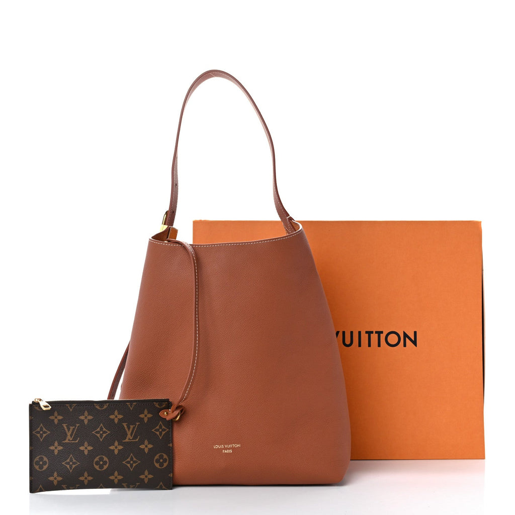 LOUIS VUITTON LOW KEY GRAINED CALFSKIN LEATHER HOBO BAG MM