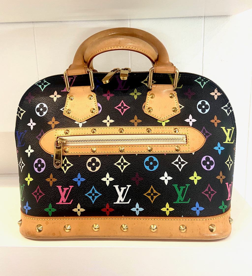 LOUIS VUITTON MULTICOLOR MONOGRAM ALMA BAG NOIR