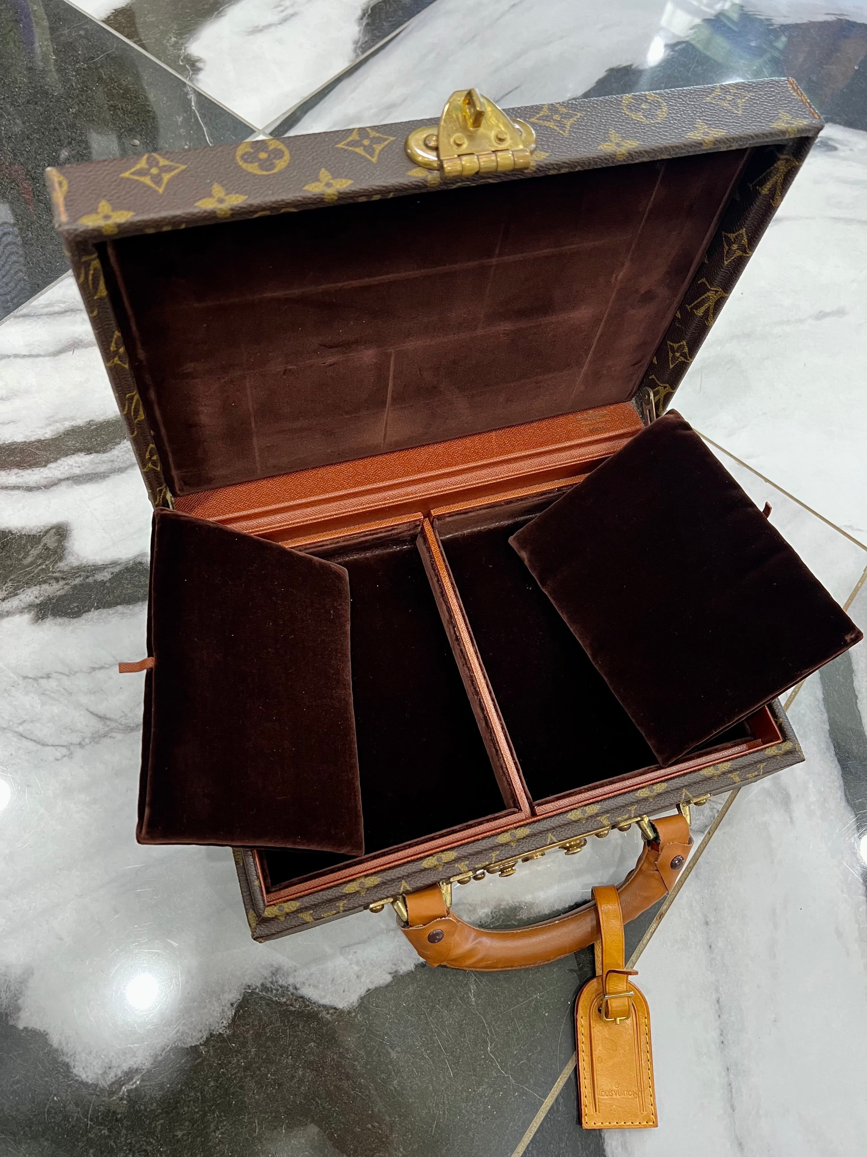 LOUIS VUITTON MONOGRAM BOITE BIJOUX 34 JEWELRY CASE HARD TRUNK