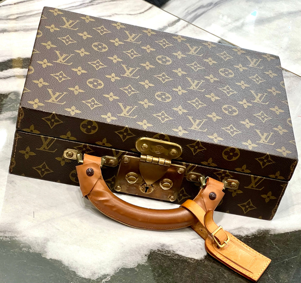 LOUIS VUITTON MONOGRAM BOITE BIJOUX 34 JEWELRY CASE HARD TRUNK