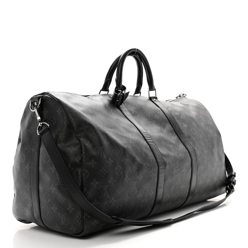 LOUIS VUITTON MONOGRAM ECLIPSE KEEPALL BANDOULIÈRE 55 BAG