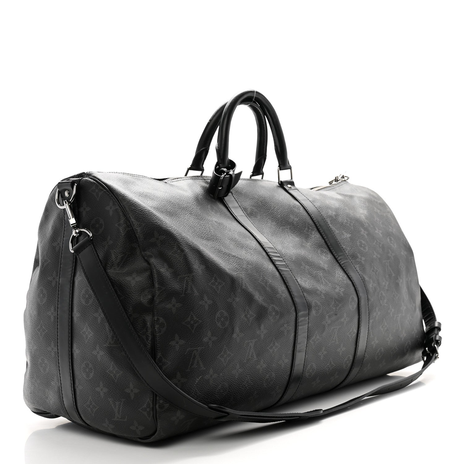 LOUIS VUITTON MONOGRAM ECLIPSE KEEPALL BANDOULIÈRE 55 BAG