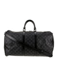 LOUIS VUITTON MONOGRAM ECLIPSE KEEPALL BANDOULIÈRE 55 BAG