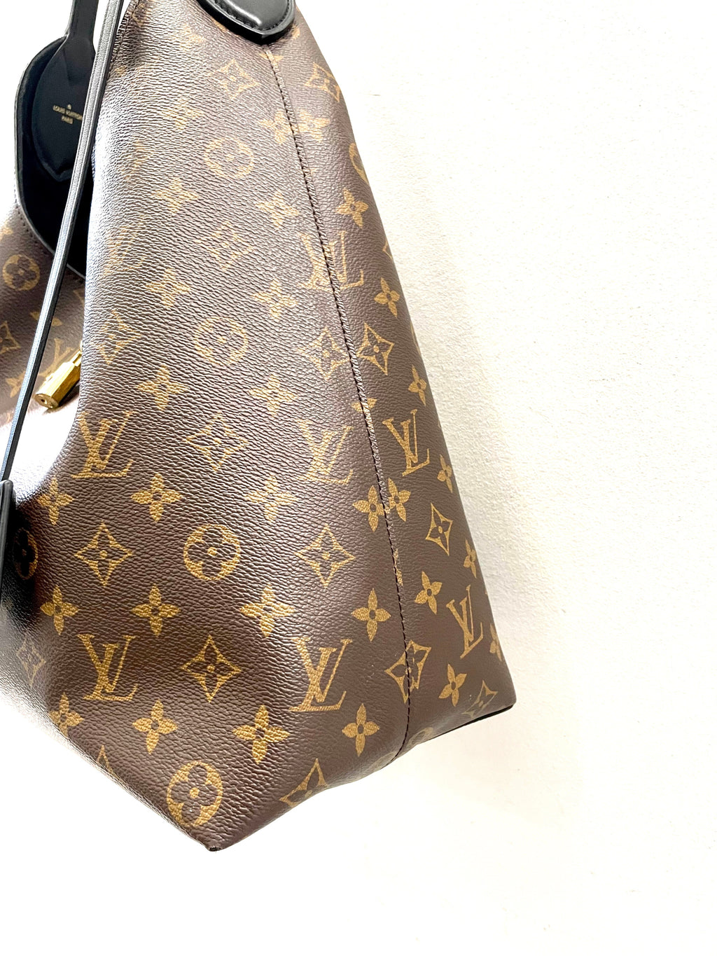 LOUIS VUITTON MONOGRAM FLOWER HOBO BAG BLACK