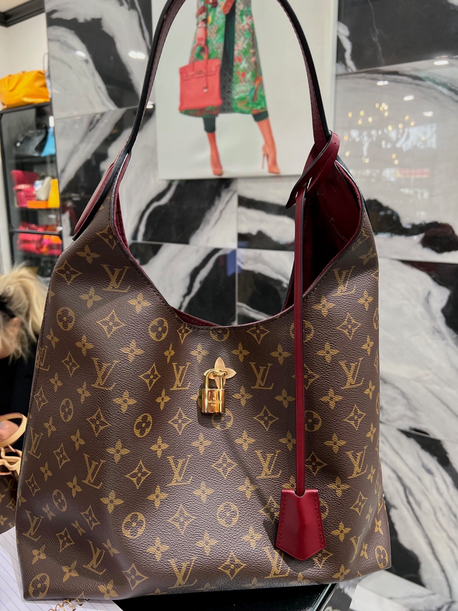LOUIS VUITTON MONOGRAM FLOWER HOBO BAG