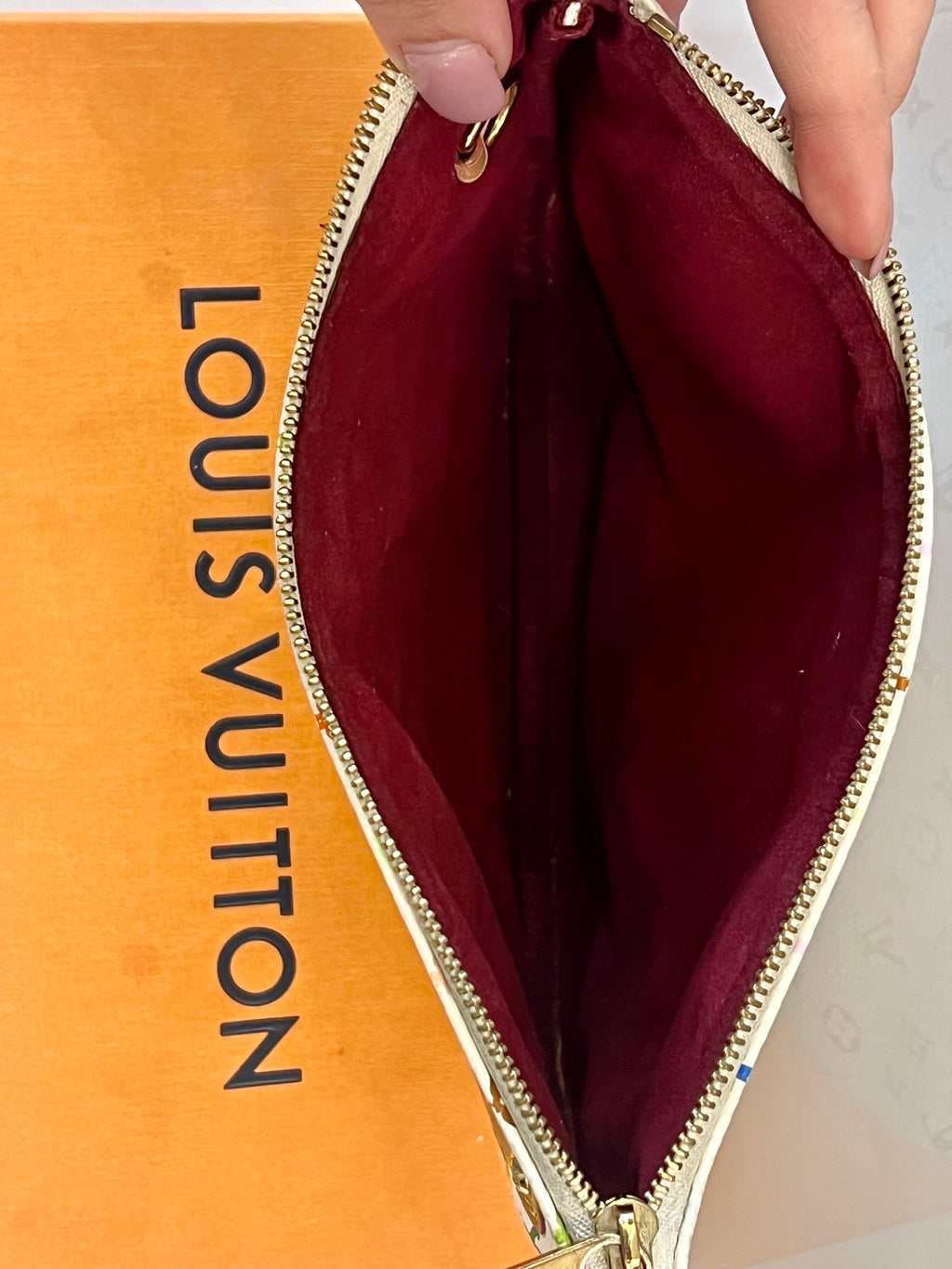 LOUIS VUITTON MULTICOLOR MONOGRAM POCHETTE PLATE GM