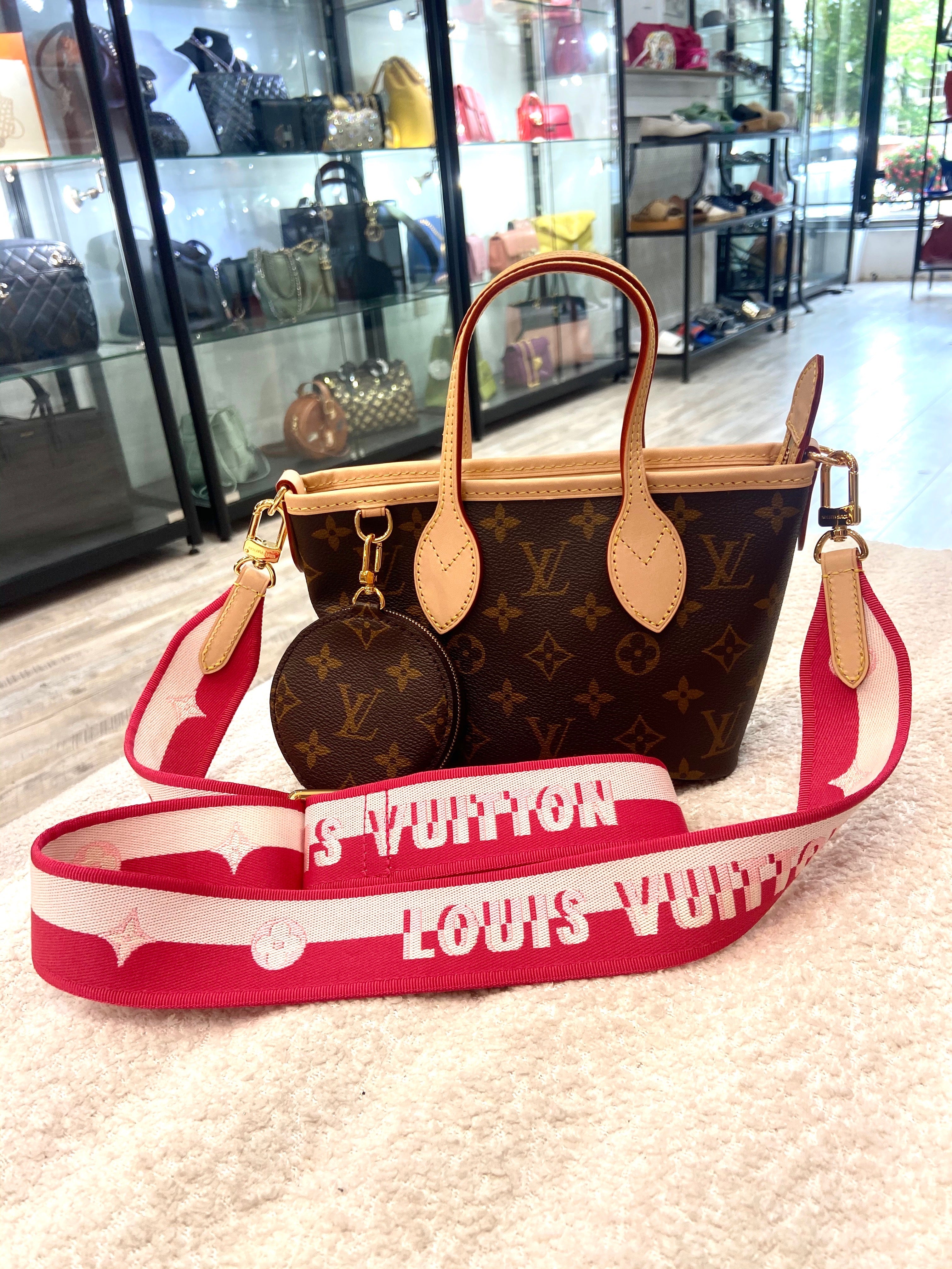 LOUIS VUITTON MONOGRAM NEVERFULL BB BAG PINK PEONY