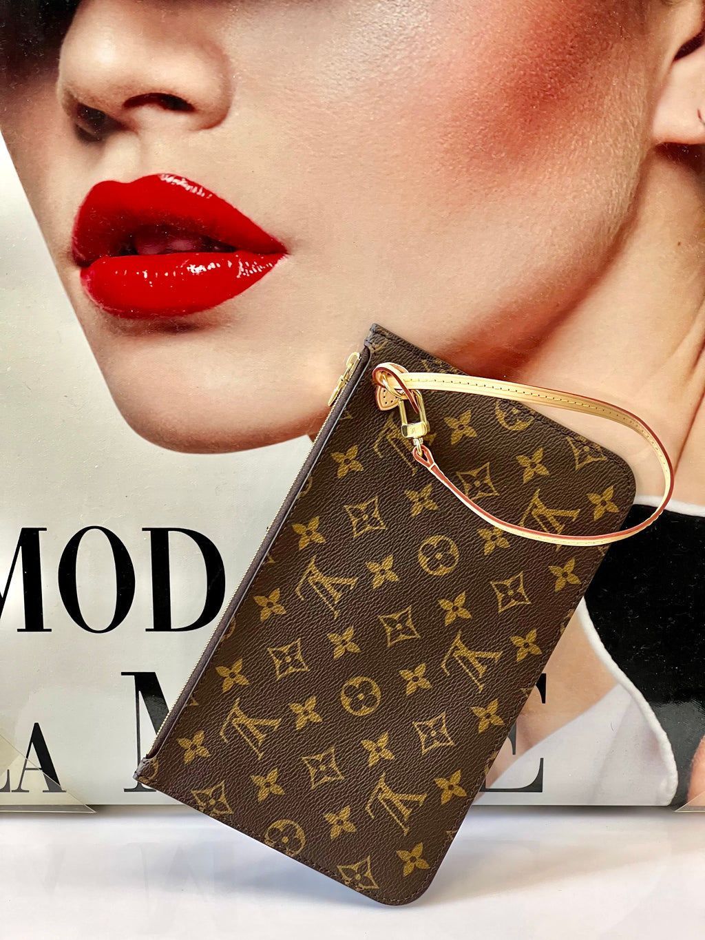 LOUIS VUITTON MONOGRAM NEVERFULL MM GM POCHETTE