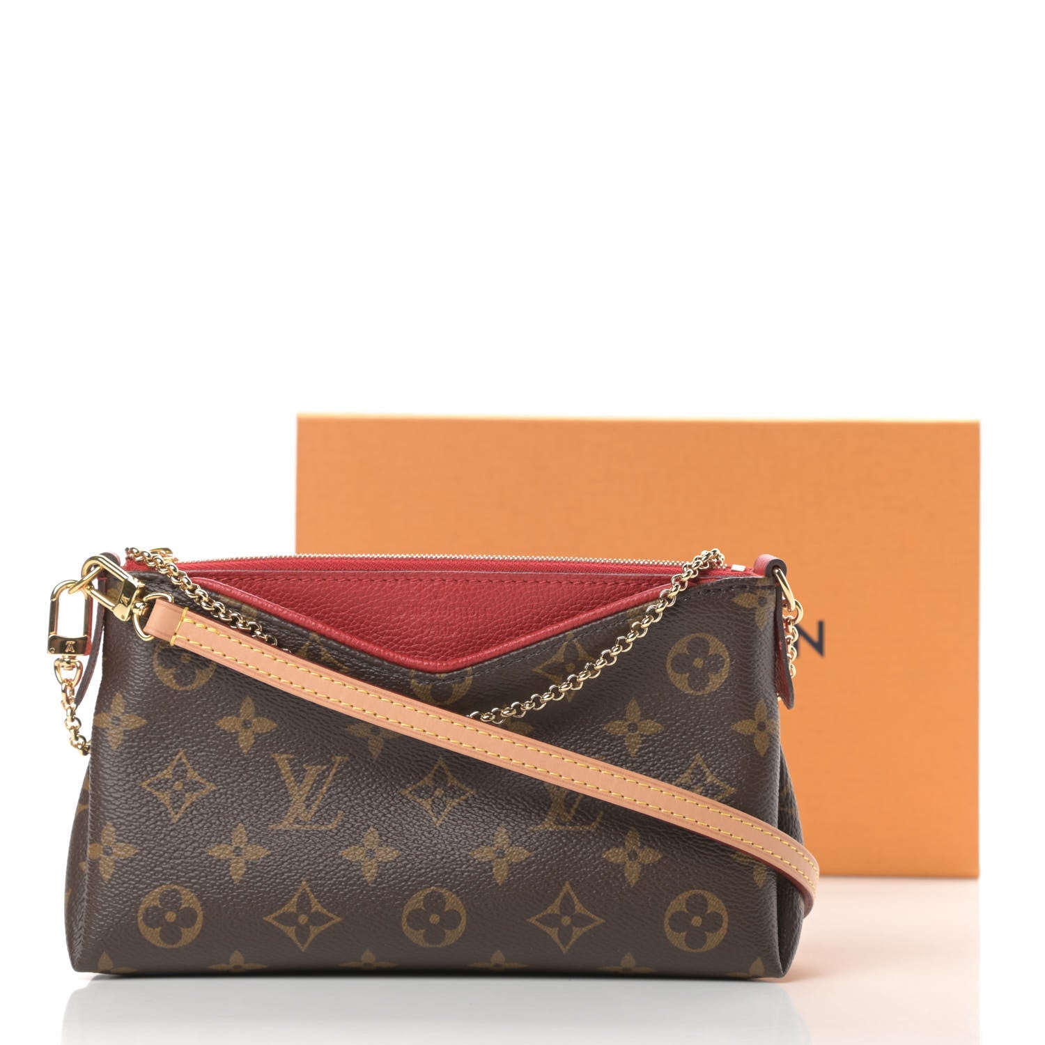 LOUIS VUITTON PALLAS MONOGRAM CHAIN CROSSBODY BAG