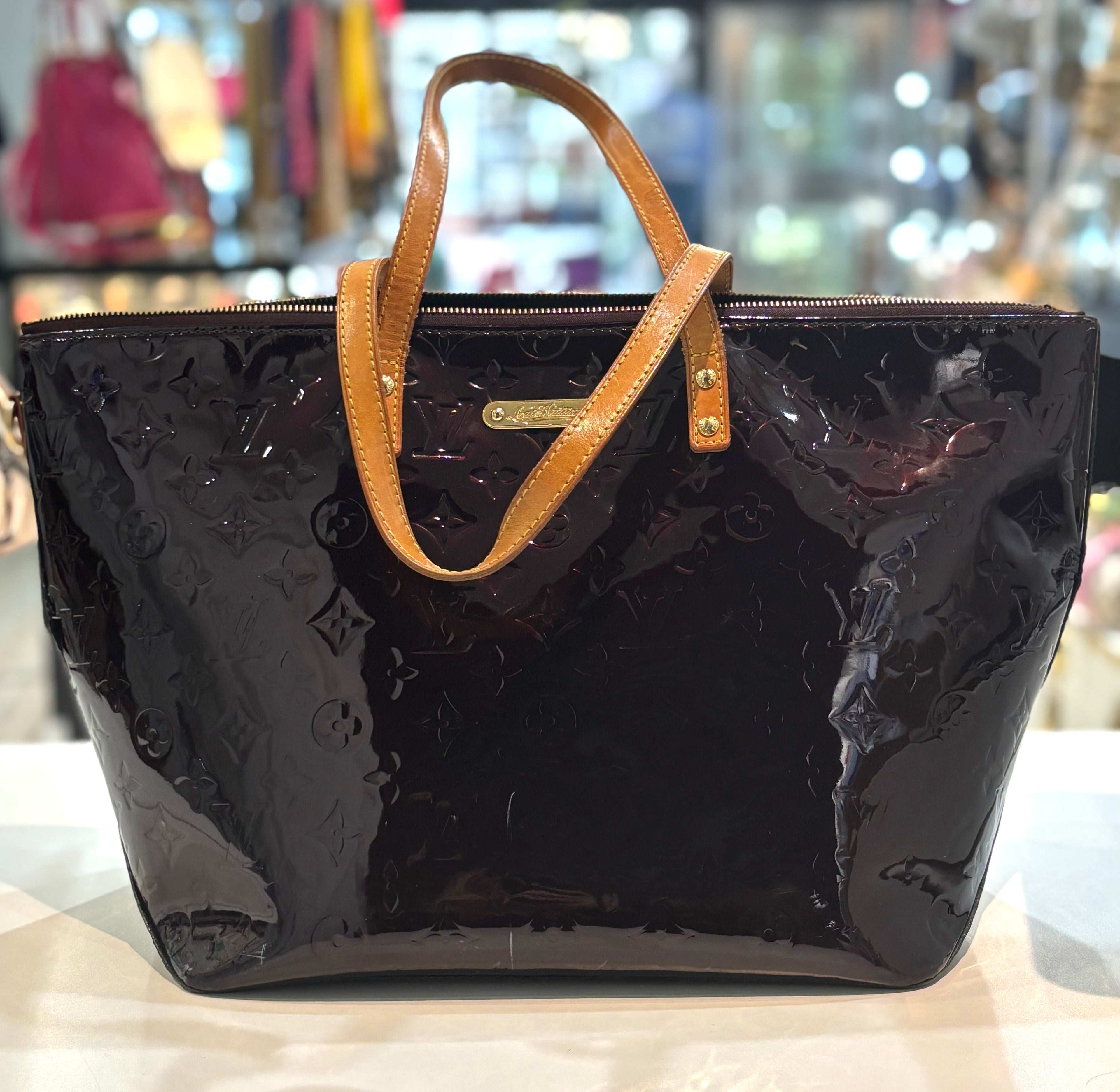 LOUIS VUITTON MONOGRAM VERNIS BELLEVUE GM TOTE BAG