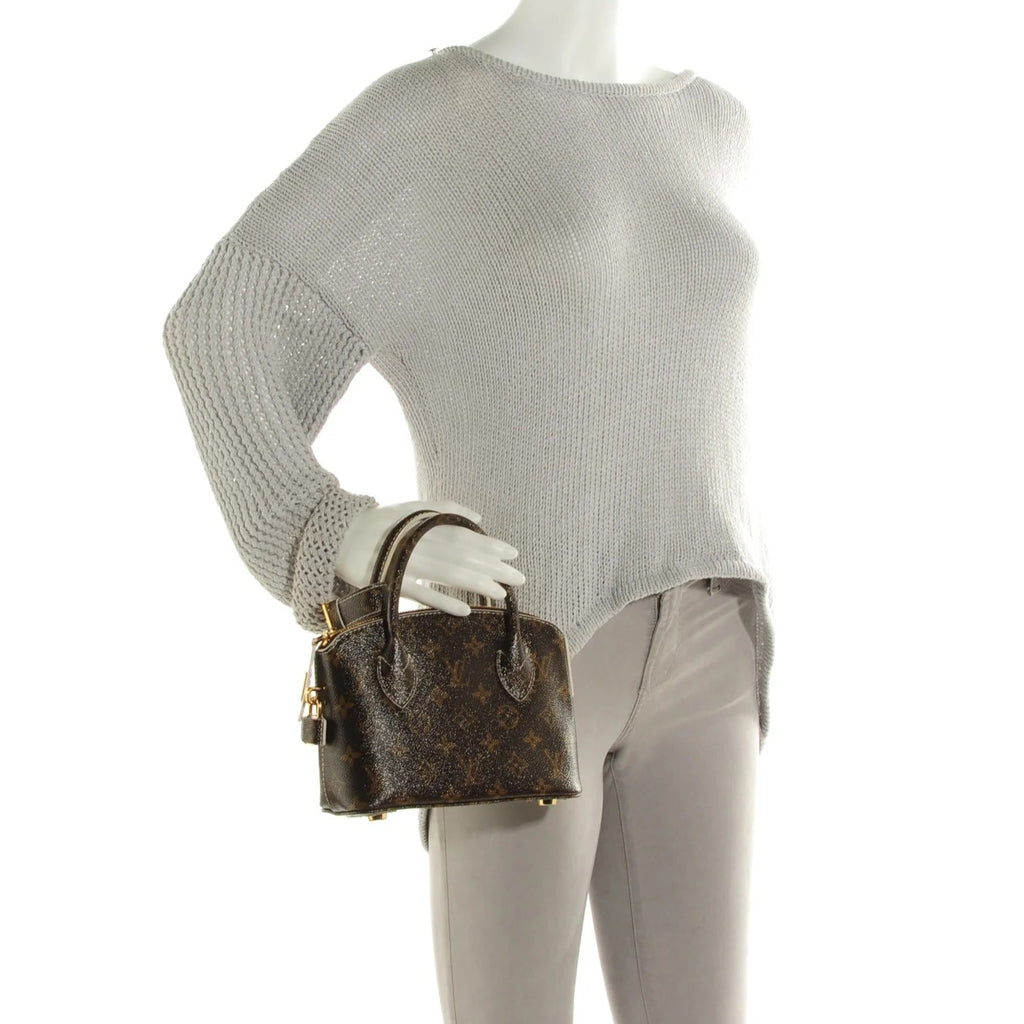 LOUIS VUITTON MONOGRAM SHINE FETISH LOCKIT BB TOTE BAG