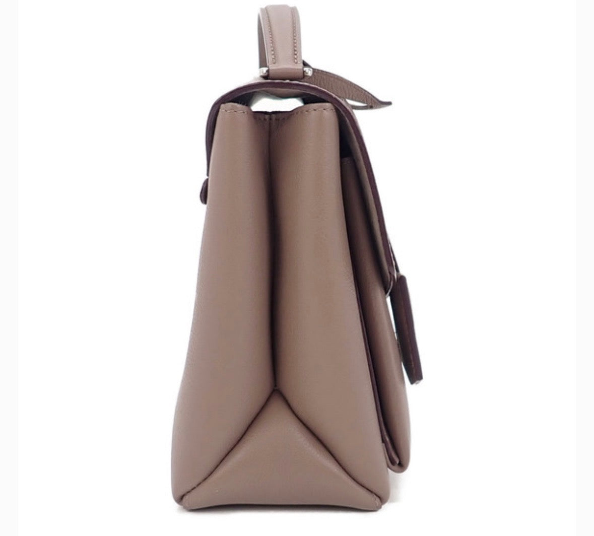 LOUIS VUITTON MY LOCKME CALFSKIN LEATHER BAG IN TAUPE GLACÉ