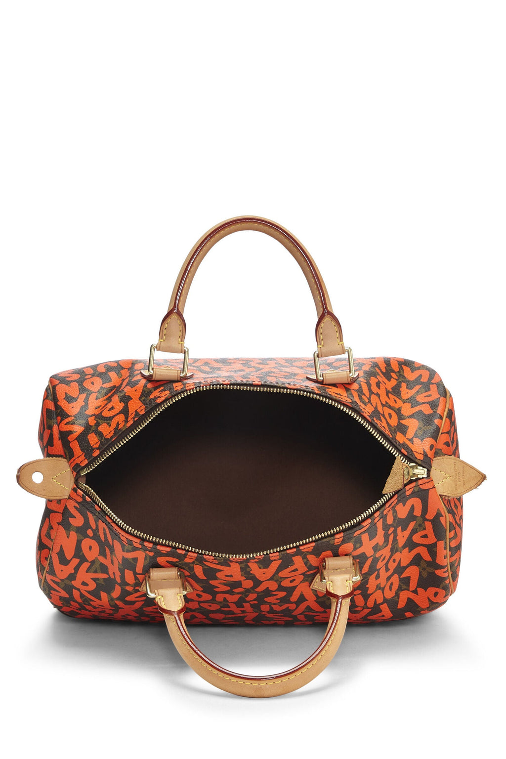 LOUIS VUITTON LIMITED EDITION ORANGE GRAFFITI MONOGRAM STEPHEN SPROUSE SPEEDY 30 BAG
