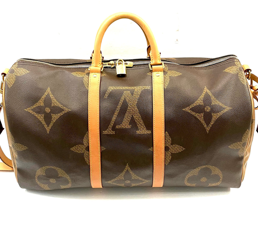 LOUIS VUITTON REVERSE GIANT MONOGRAM KEEPALL BANDOULIERE 50 BAG
