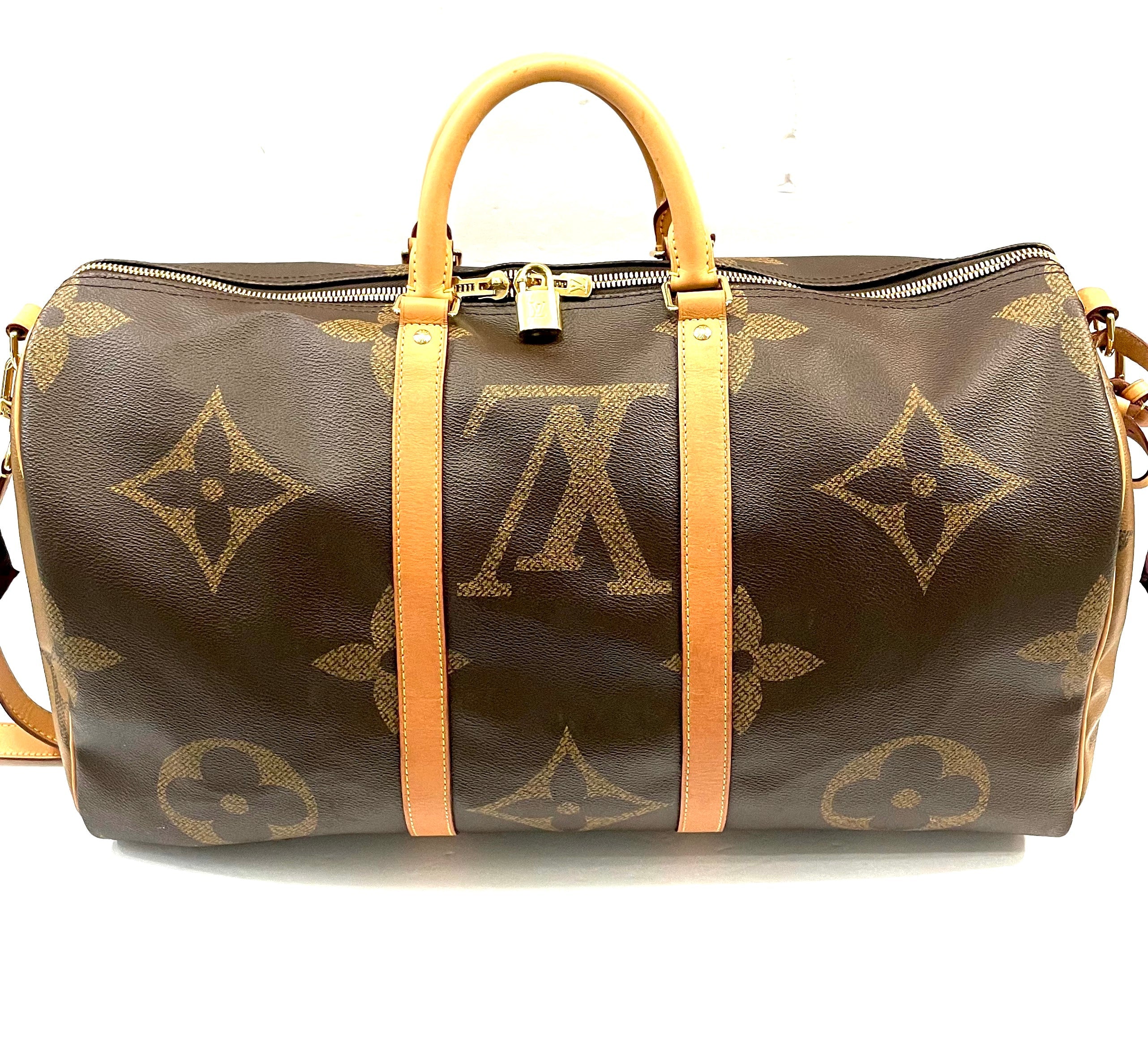 LOUIS VUITTON REVERSE GIANT MONOGRAM KEEPALL BANDOULIERE 50 BAG