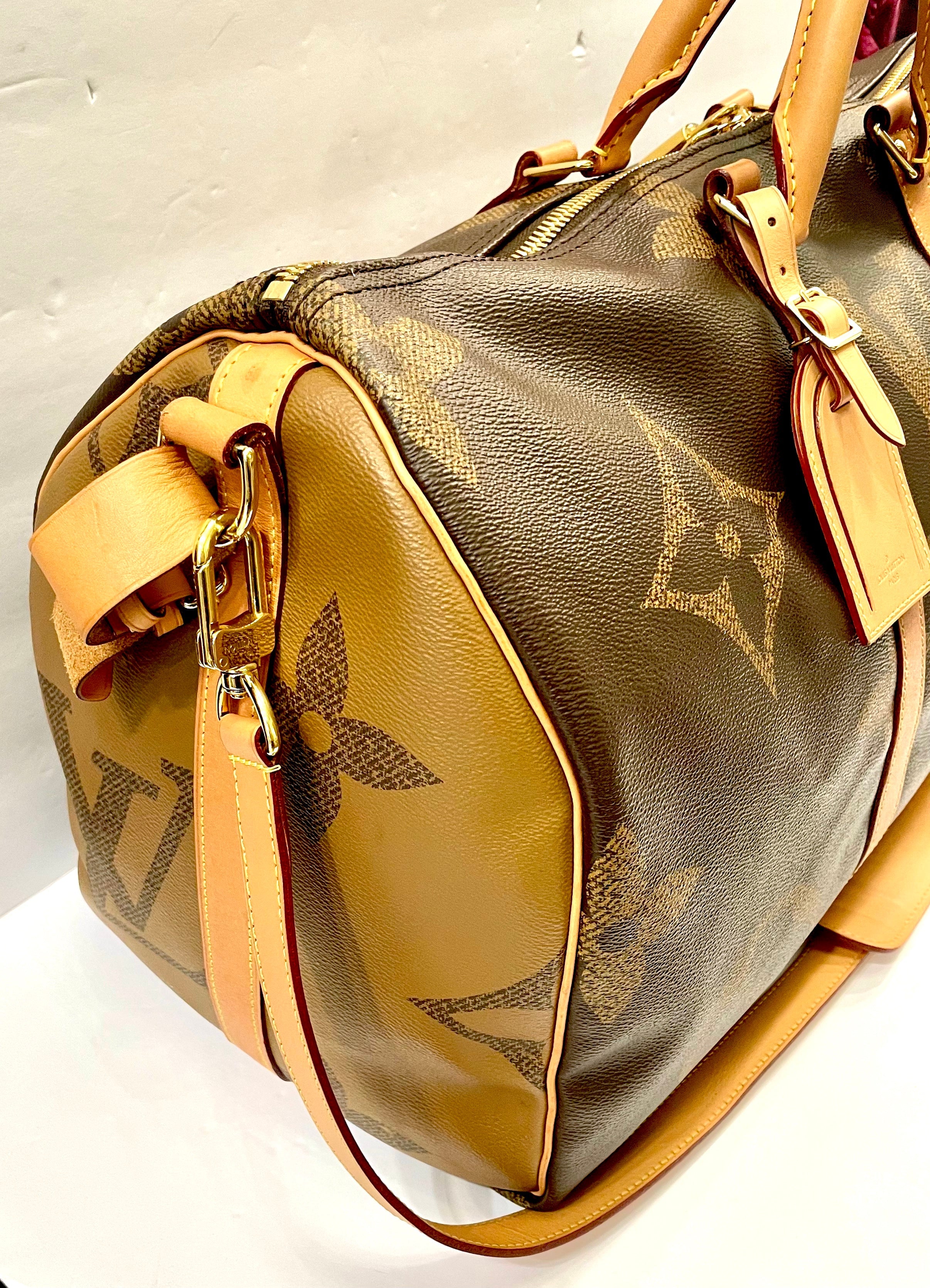 LOUIS VUITTON REVERSE GIANT MONOGRAM KEEPALL BANDOULIERE 50 BAG
