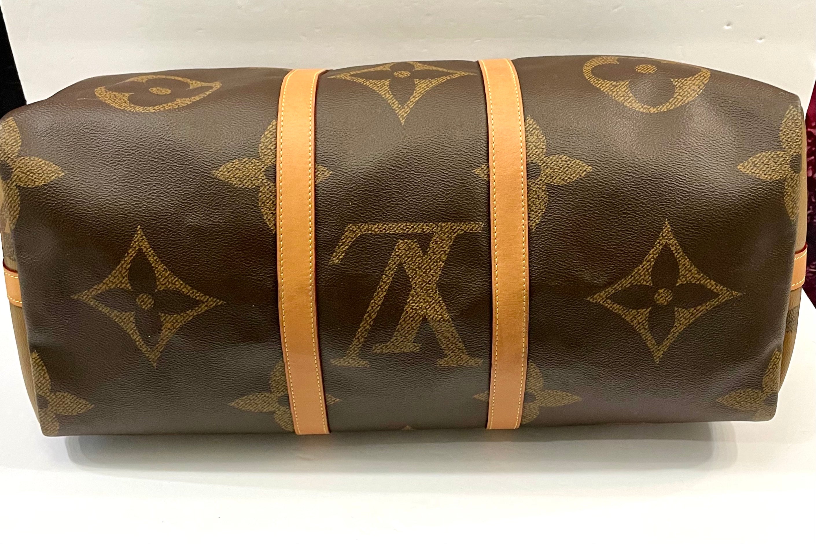 LOUIS VUITTON REVERSE GIANT MONOGRAM KEEPALL BANDOULIERE 50 BAG