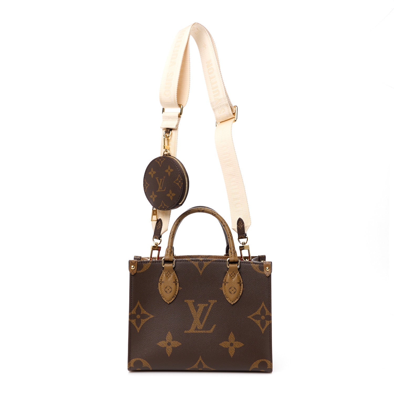 LOUIS VUITTON REVERSE MONOGRAM GIANT ONTHEGO TOTE BAG PM