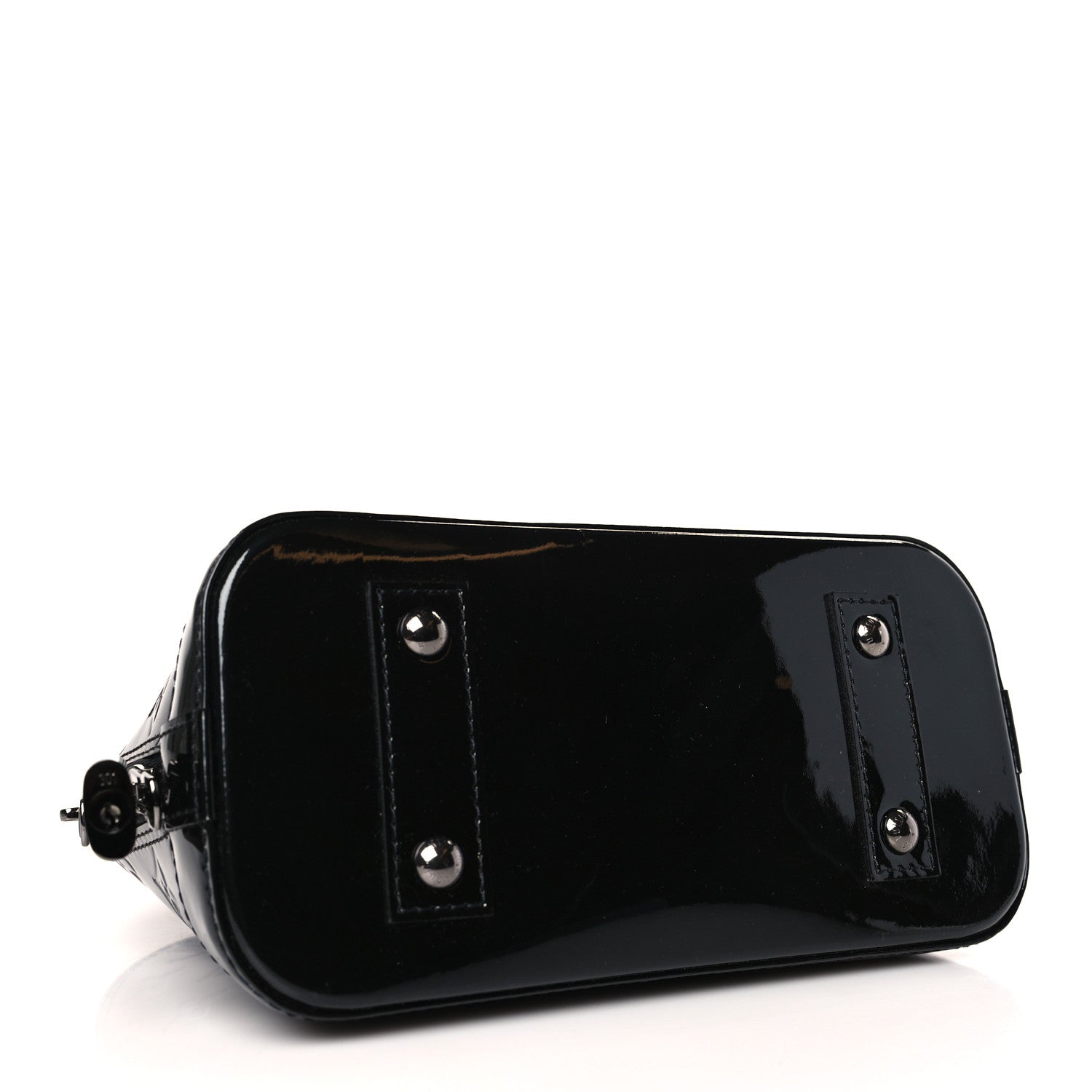 LOUIS VUITTON VERNIS ALMA BB HANDBAG NOIR MAGNETIQUE