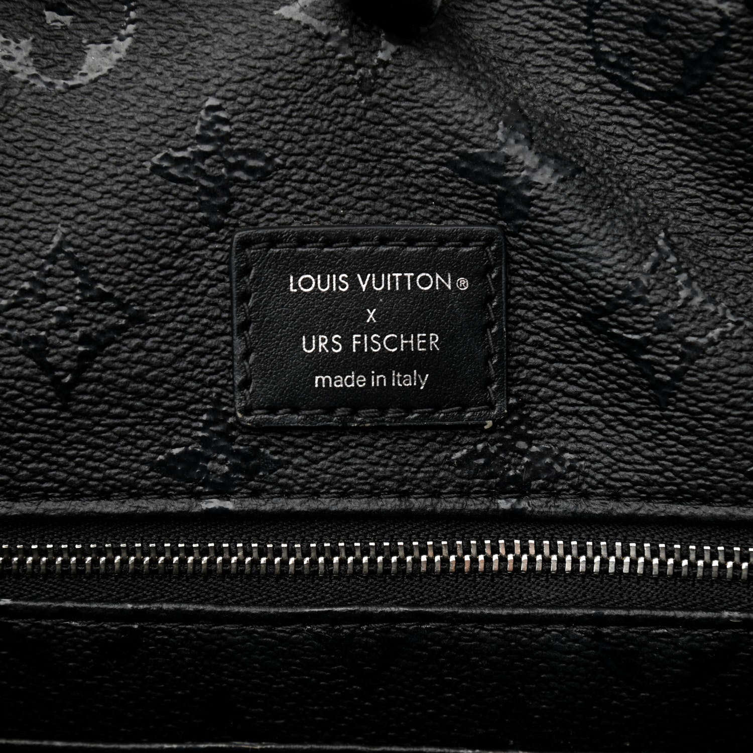 LOUIS VUITTON X URS FISCHER TUFTED MONOGRAM CABAS TOTE BAG