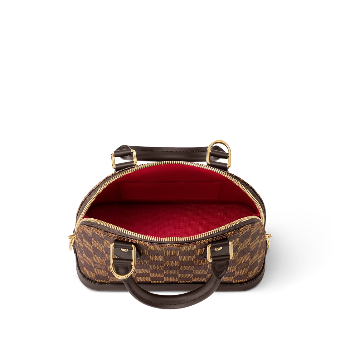 LOUIS VUITTON DAMIER EBENE ALMA BB CROSSBODY BAG