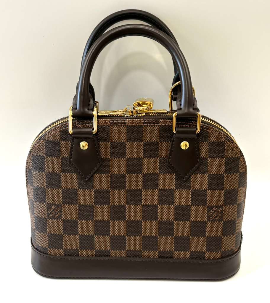 LOUIS VUITTON DAMIER EBENE ALMA BB CROSSBODY BAG