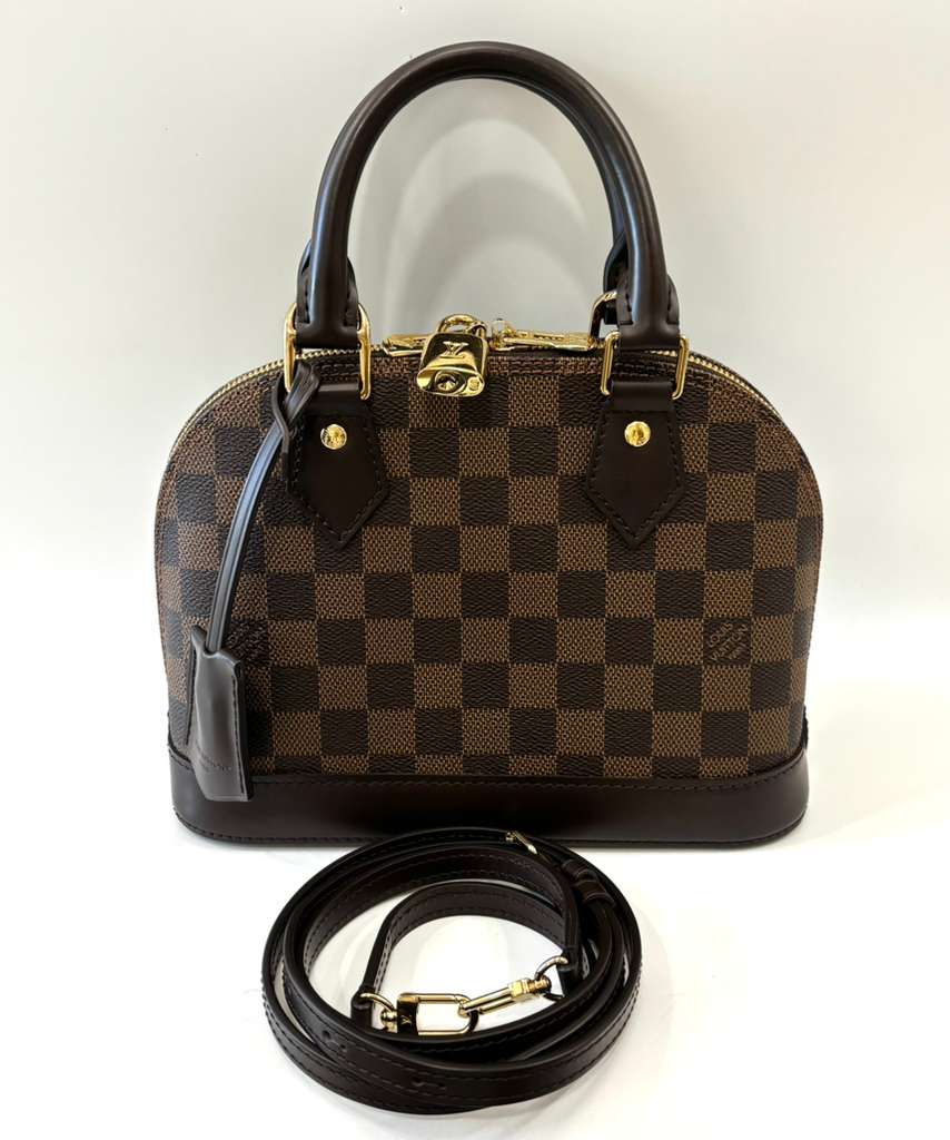 LOUIS VUITTON DAMIER EBENE ALMA BB CROSSBODY BAG