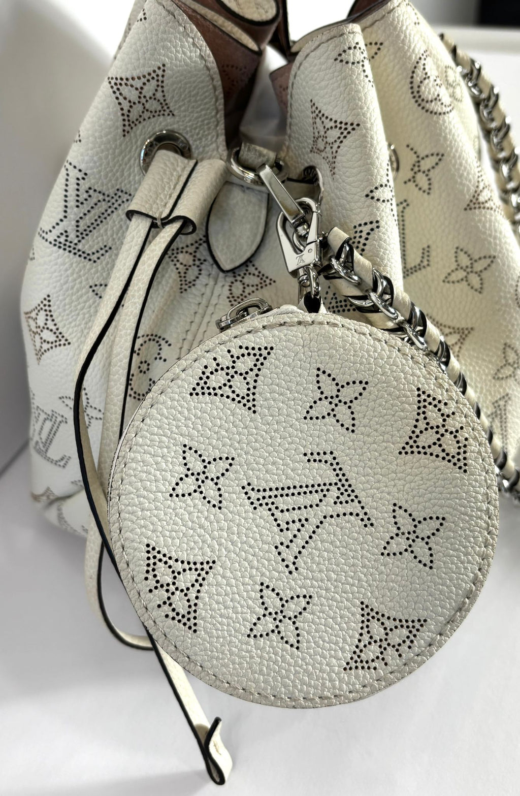 LOUIS VUITTON BELLA MAHINA PERFORATED CALFSKIN LEATHER BAG