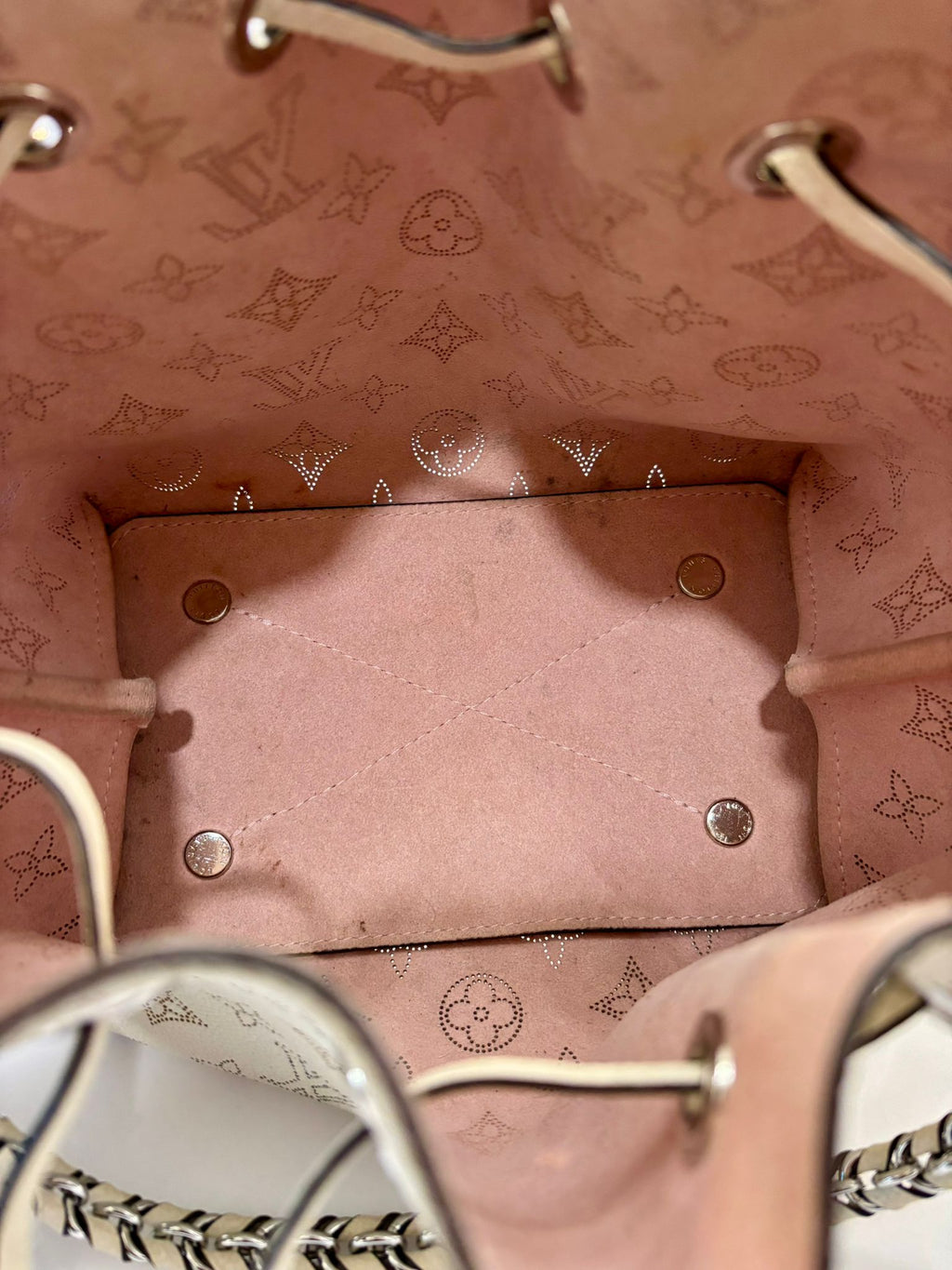 LOUIS VUITTON BELLA MAHINA PERFORATED CALFSKIN LEATHER BAG