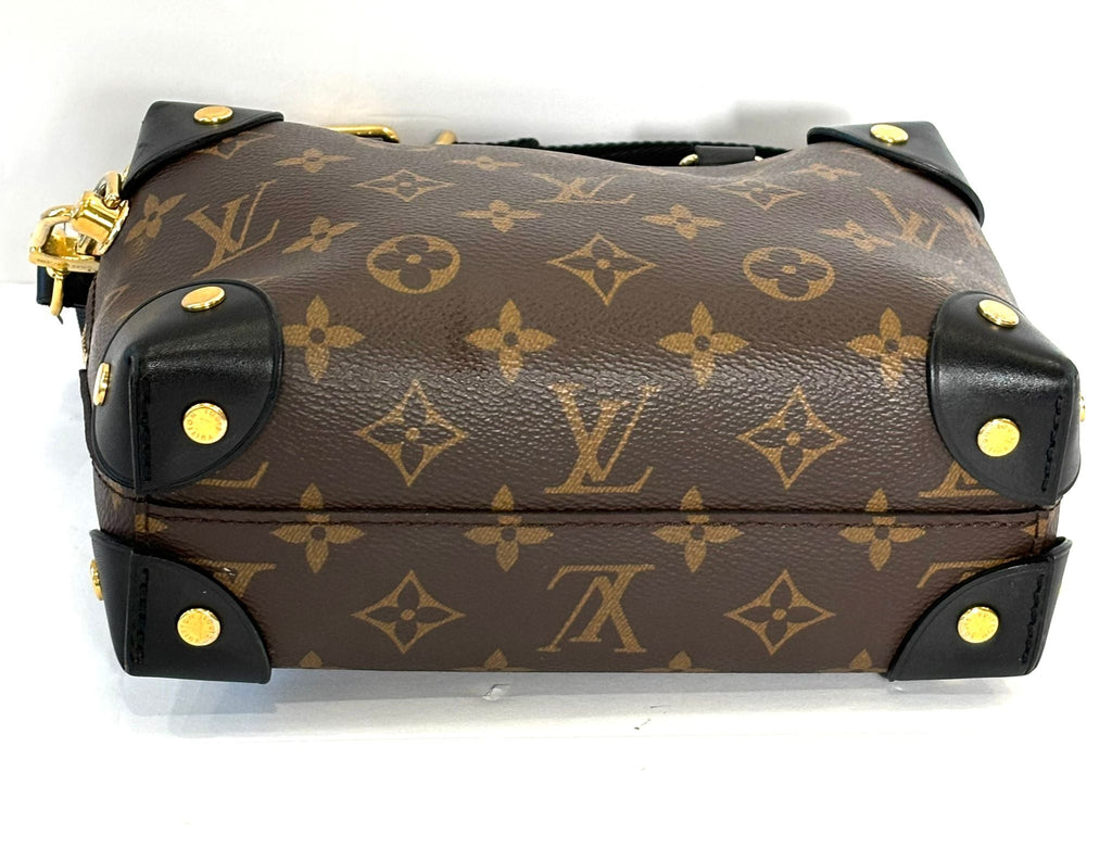 LOUIS VUITTON MONOGRAM CANVAS & LEATHER PETITE MALLE SOUPLE CROSSBODY