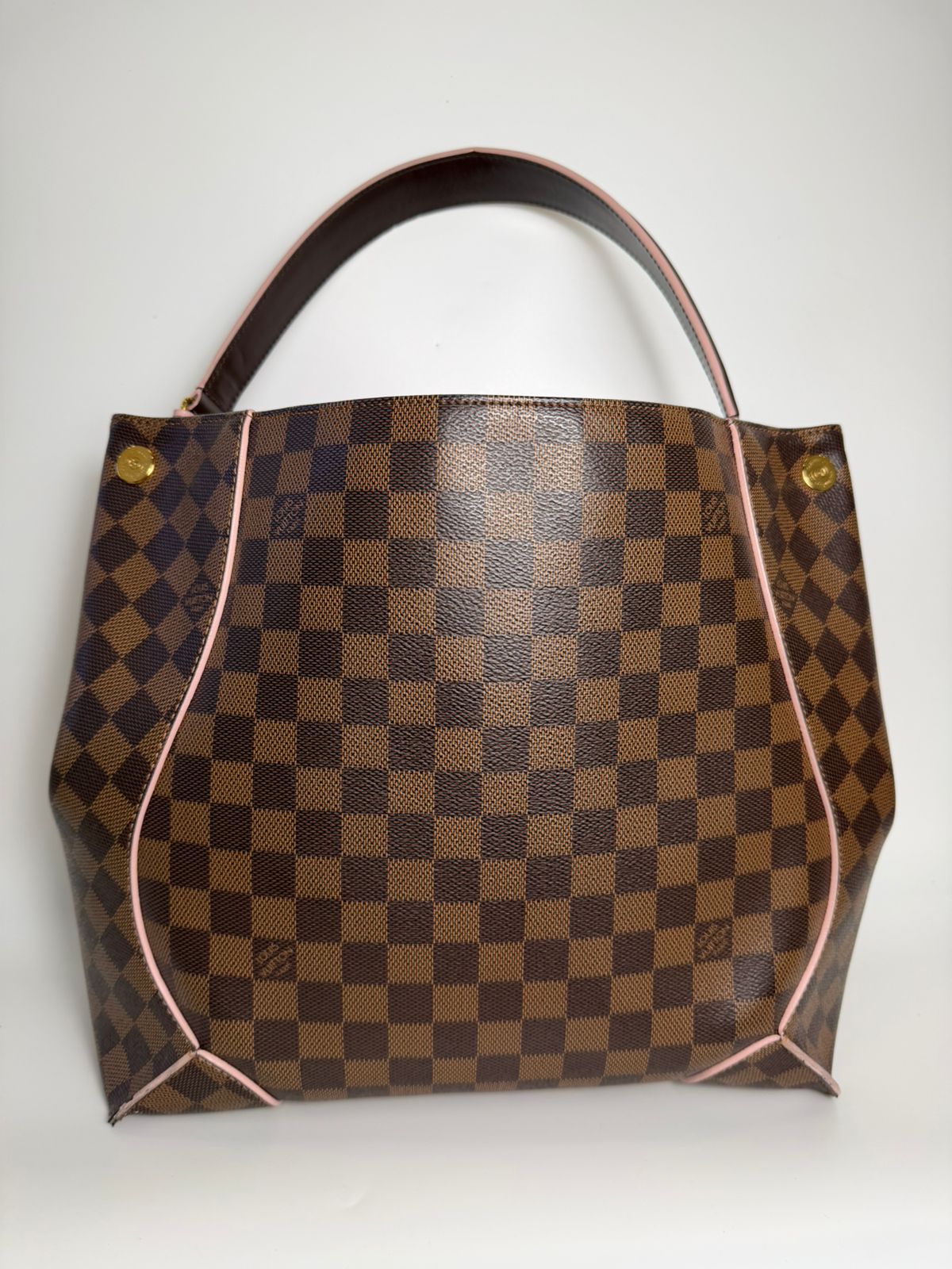 LOUIS VUITTON CAISSA DAMIER HOBO BAG ROSE BALLERINE