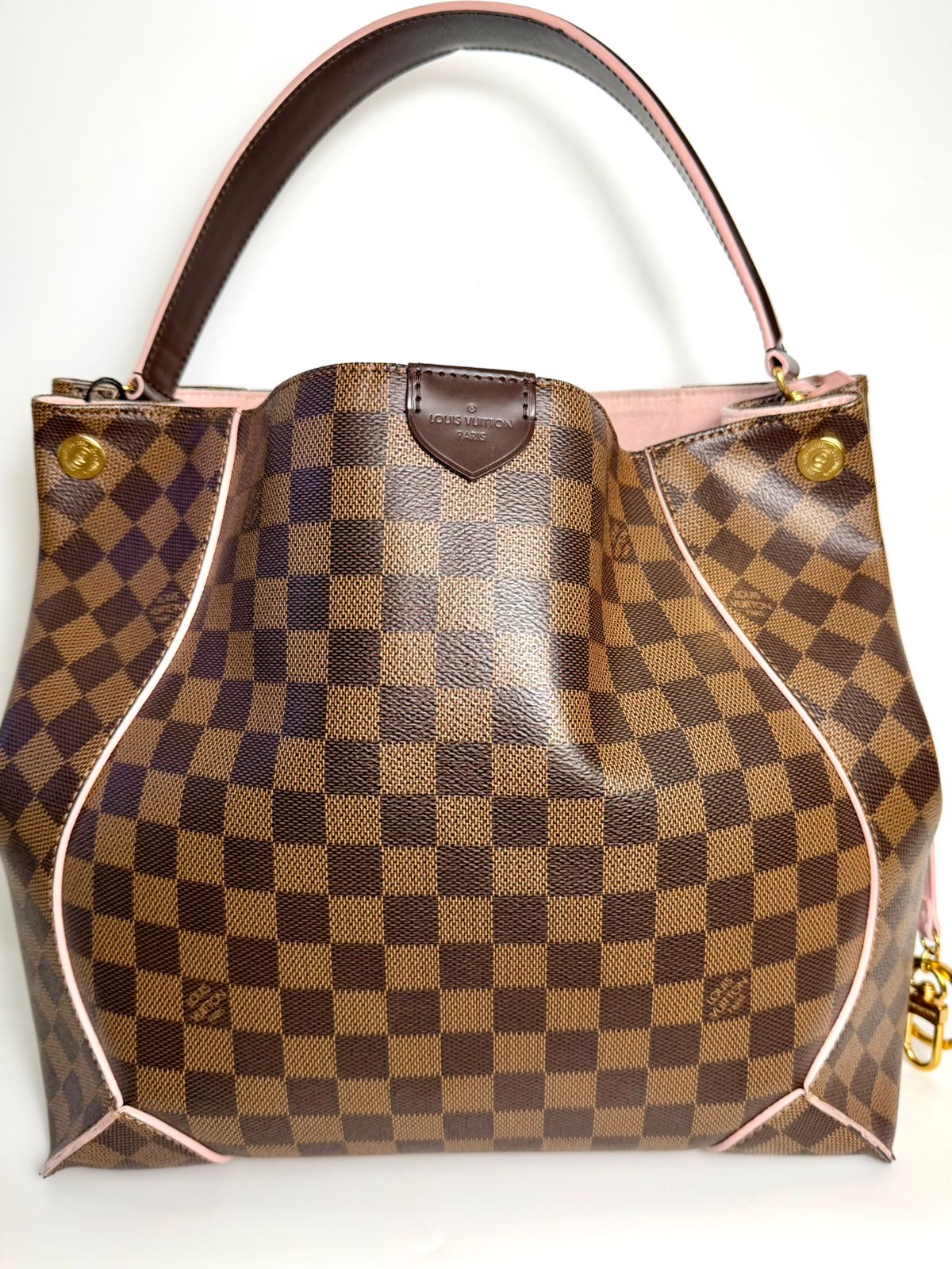 LOUIS VUITTON CAISSA DAMIER HOBO BAG ROSE BALLERINE