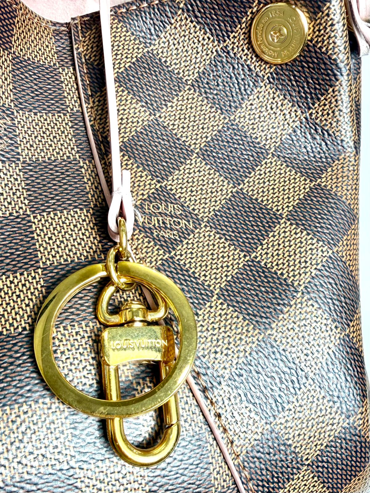 LOUIS VUITTON CAISSA DAMIER HOBO BAG ROSE BALLERINE