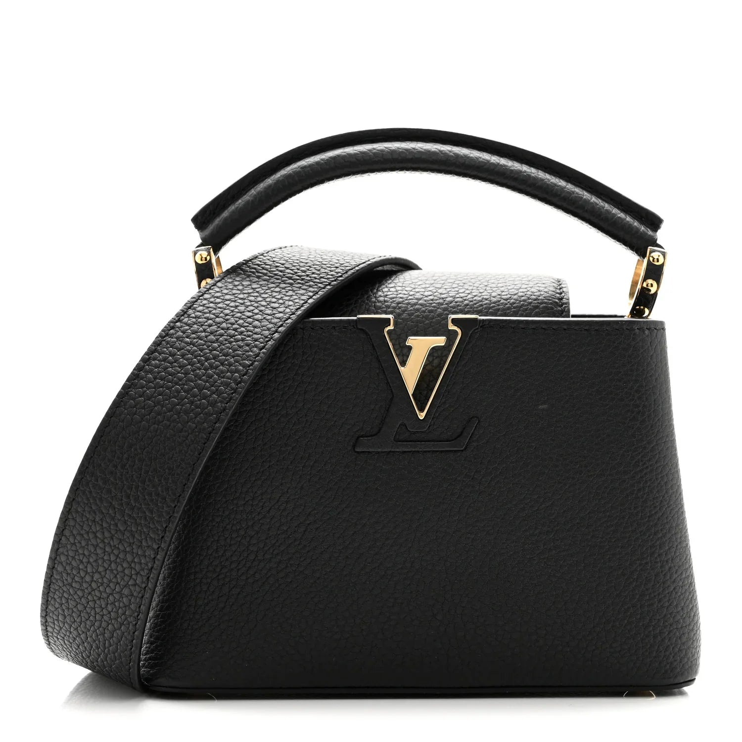 LOUIS VUITTON TAURILLON LEATHER MINI CAPUCINES BAG