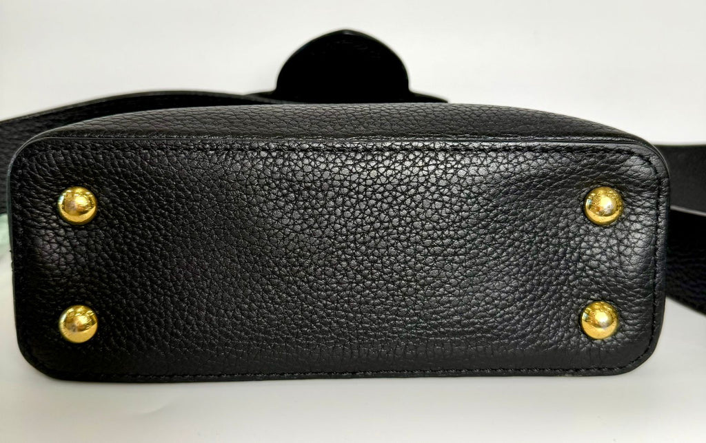LOUIS VUITTON TAURILLON LEATHER MINI CAPUCINES BAG