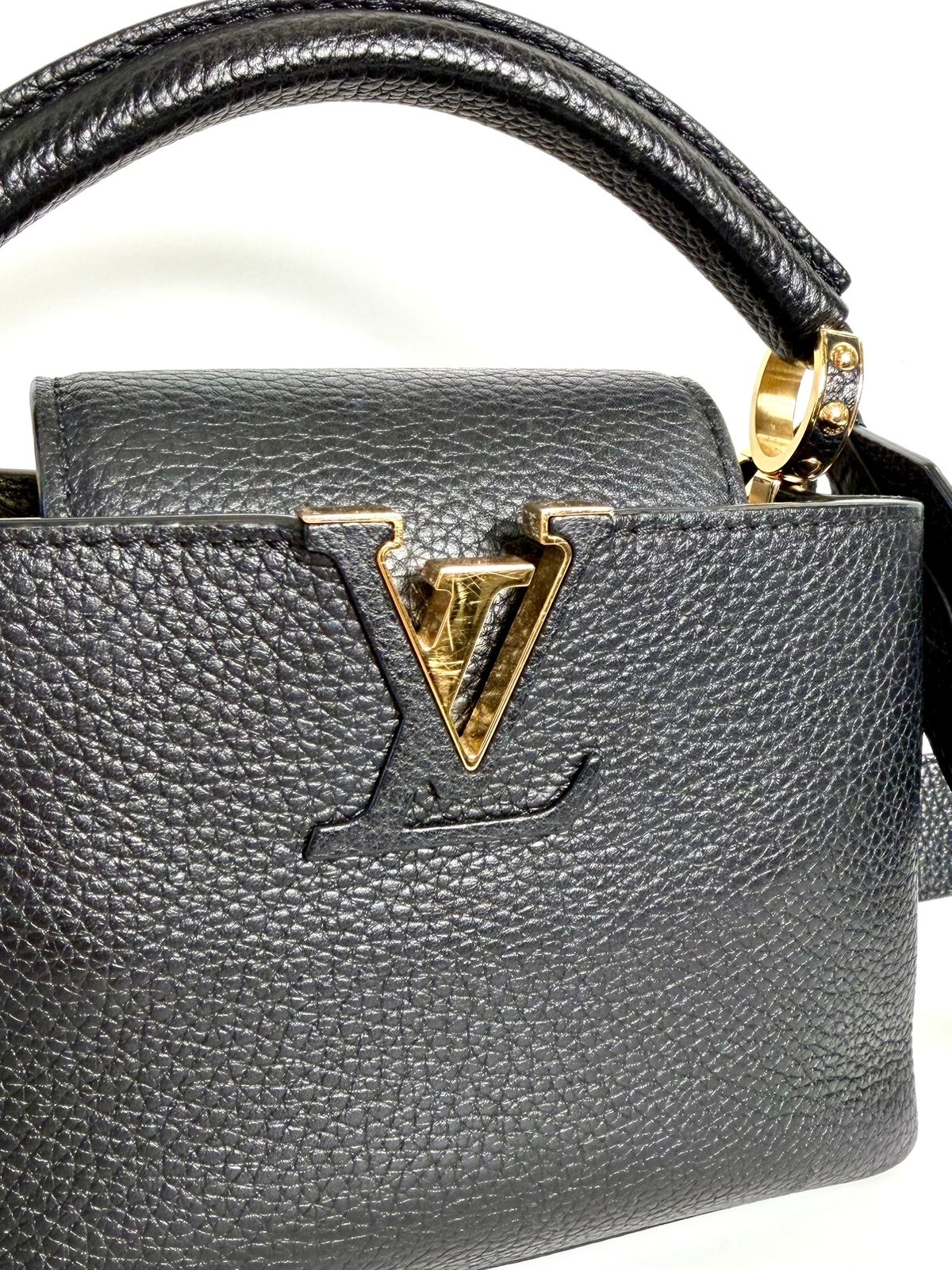 LOUIS VUITTON TAURILLON LEATHER MINI CAPUCINES BAG
