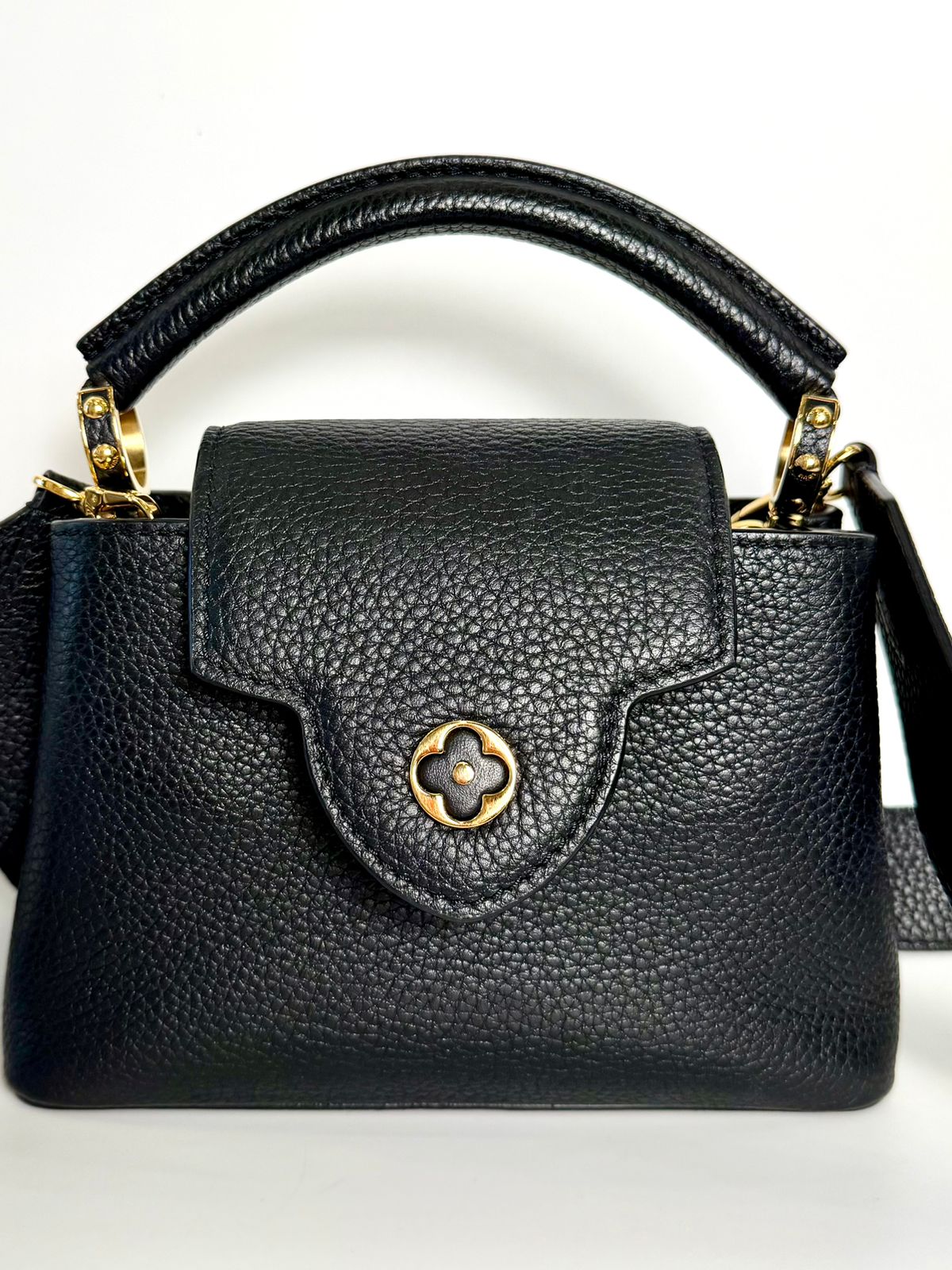 LOUIS VUITTON TAURILLON LEATHER MINI CAPUCINES BAG