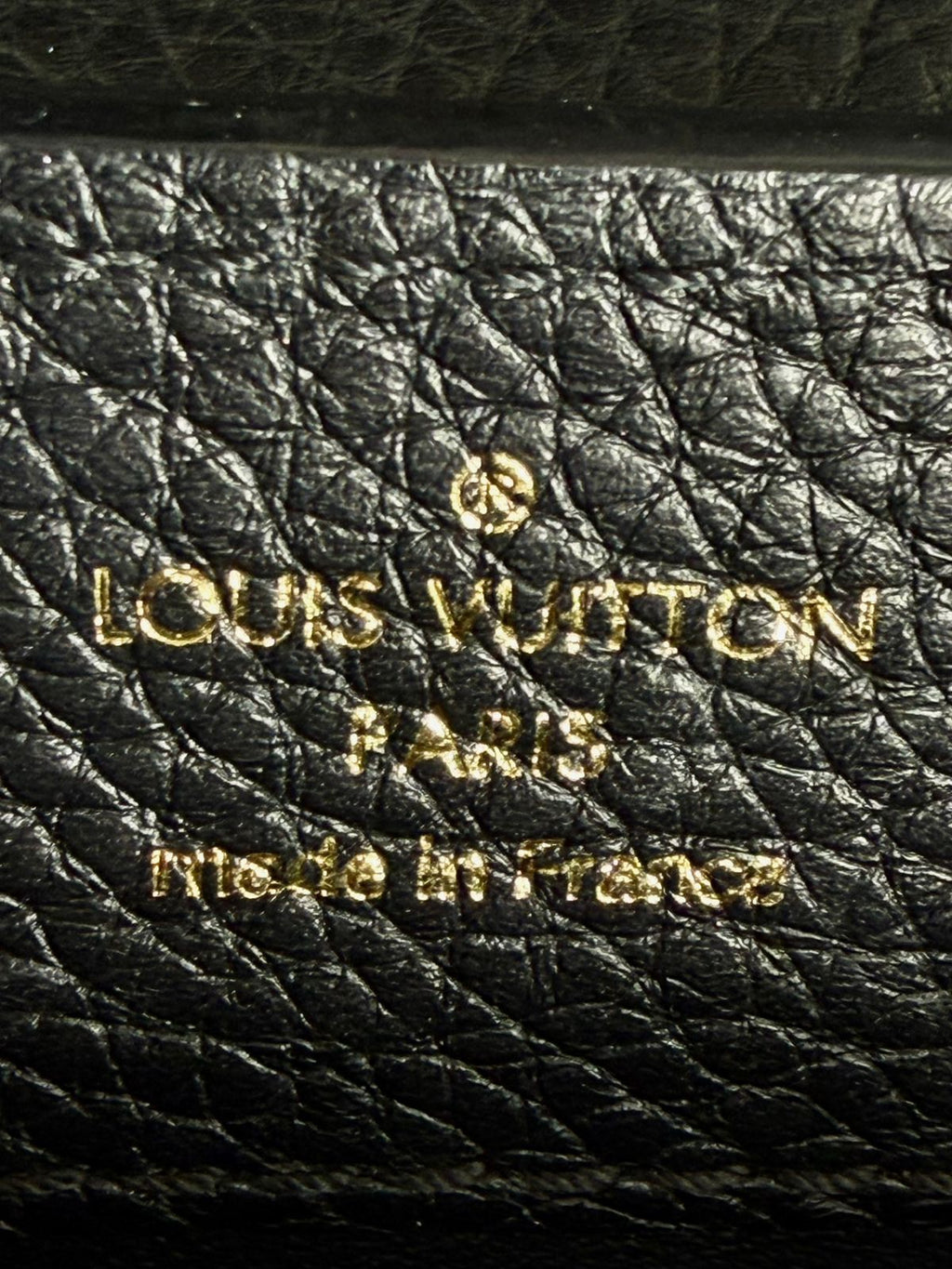 LOUIS VUITTON TAURILLON LEATHER MINI CAPUCINES BAG