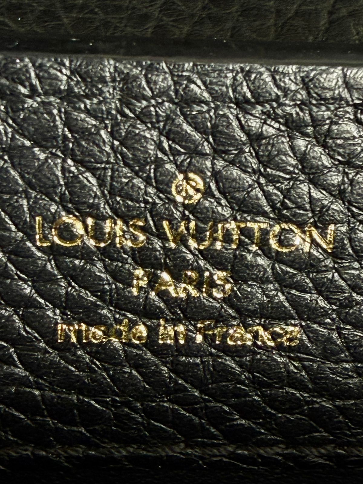 LOUIS VUITTON TAURILLON LEATHER MINI CAPUCINES BAG
