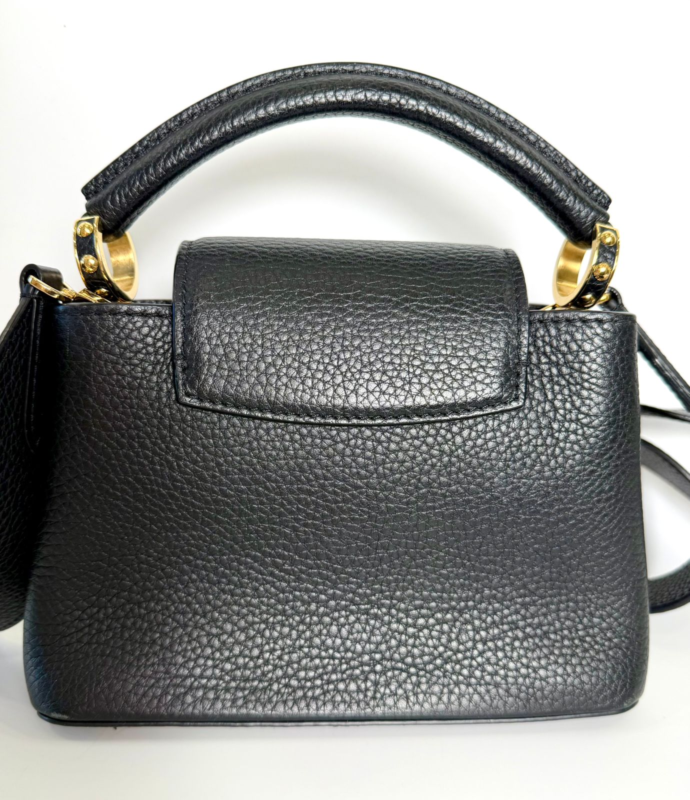 LOUIS VUITTON TAURILLON LEATHER MINI CAPUCINES BAG