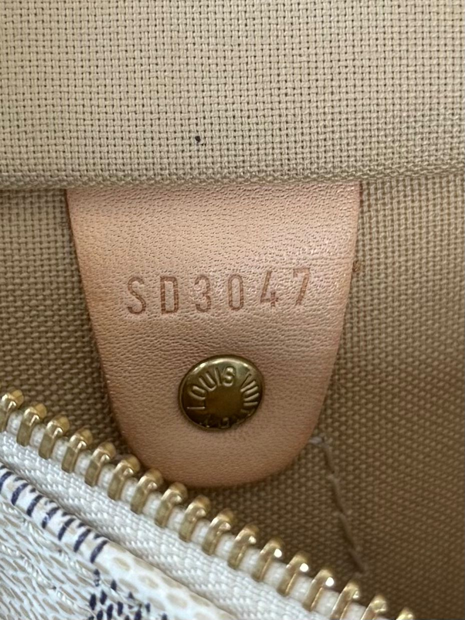 LOUIS VUITTON DAMIER AZUR SPEEDY 25 HANDBAG