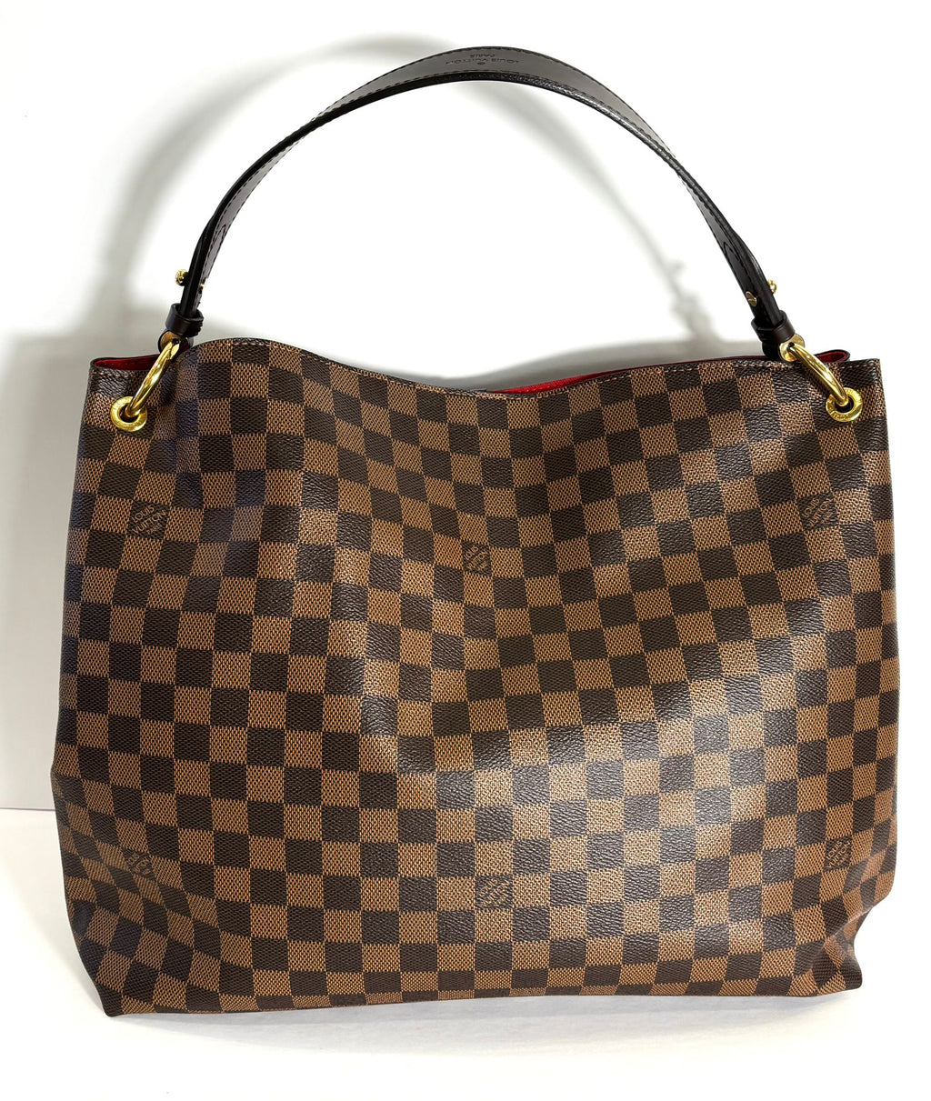 LOUIS VUITTON DAMIER EBENE GRACEFUL MM HOBO BAG